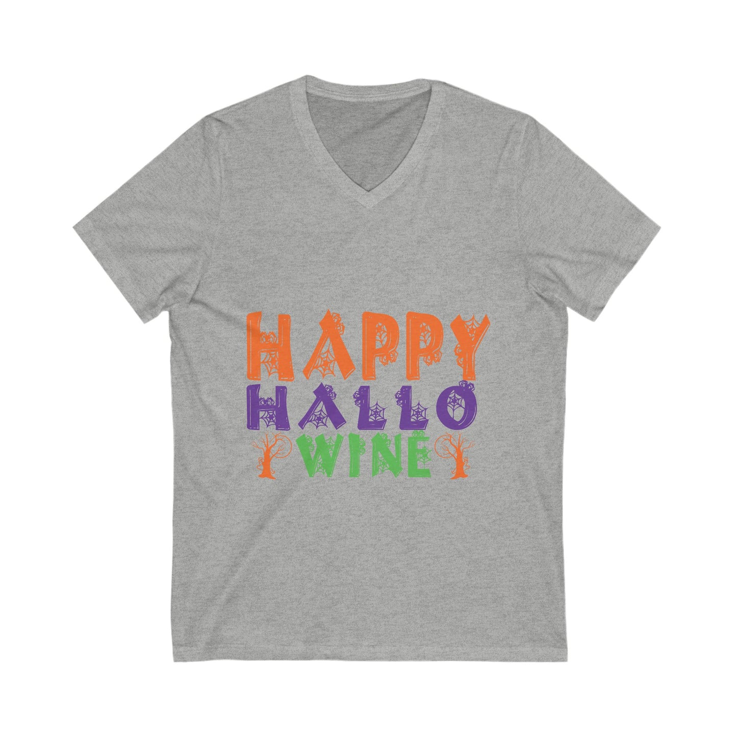 Happy Hallo Winee Unisex Short Sleeve V-neck Tshirt