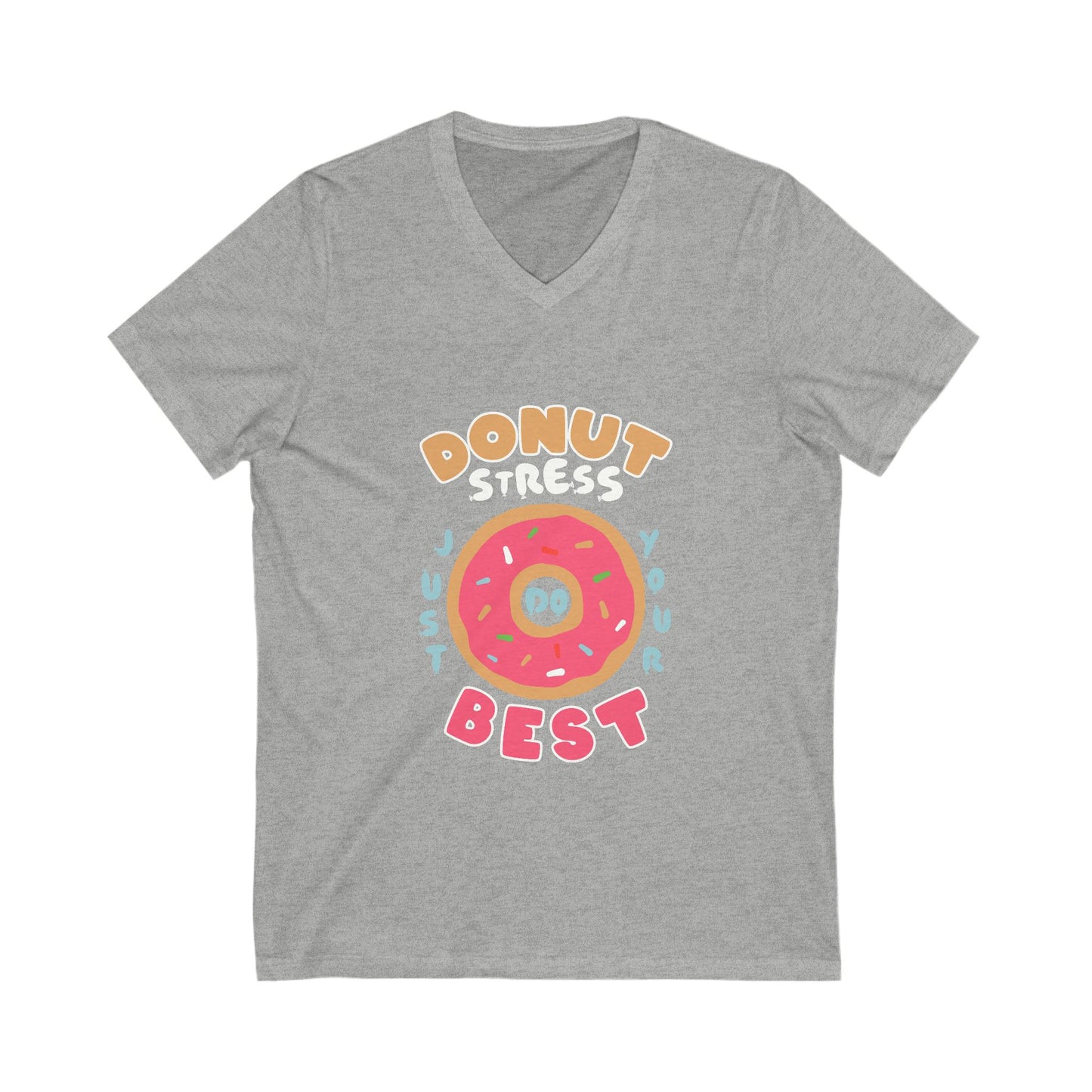Donut Stress Unisex Short Sleeve V-neck Tshirt