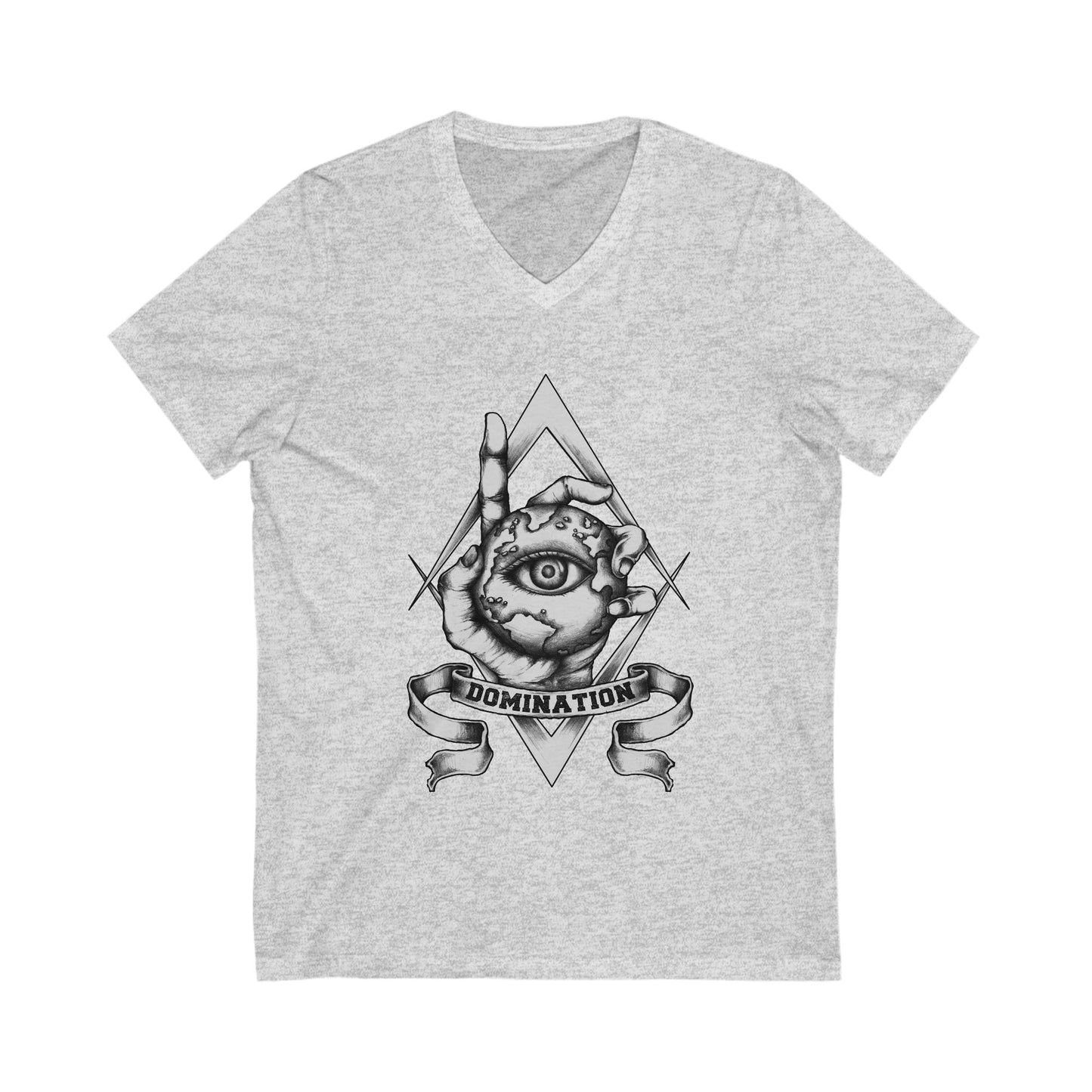 Domination Unisex Short Sleeve V-neck Tshirt