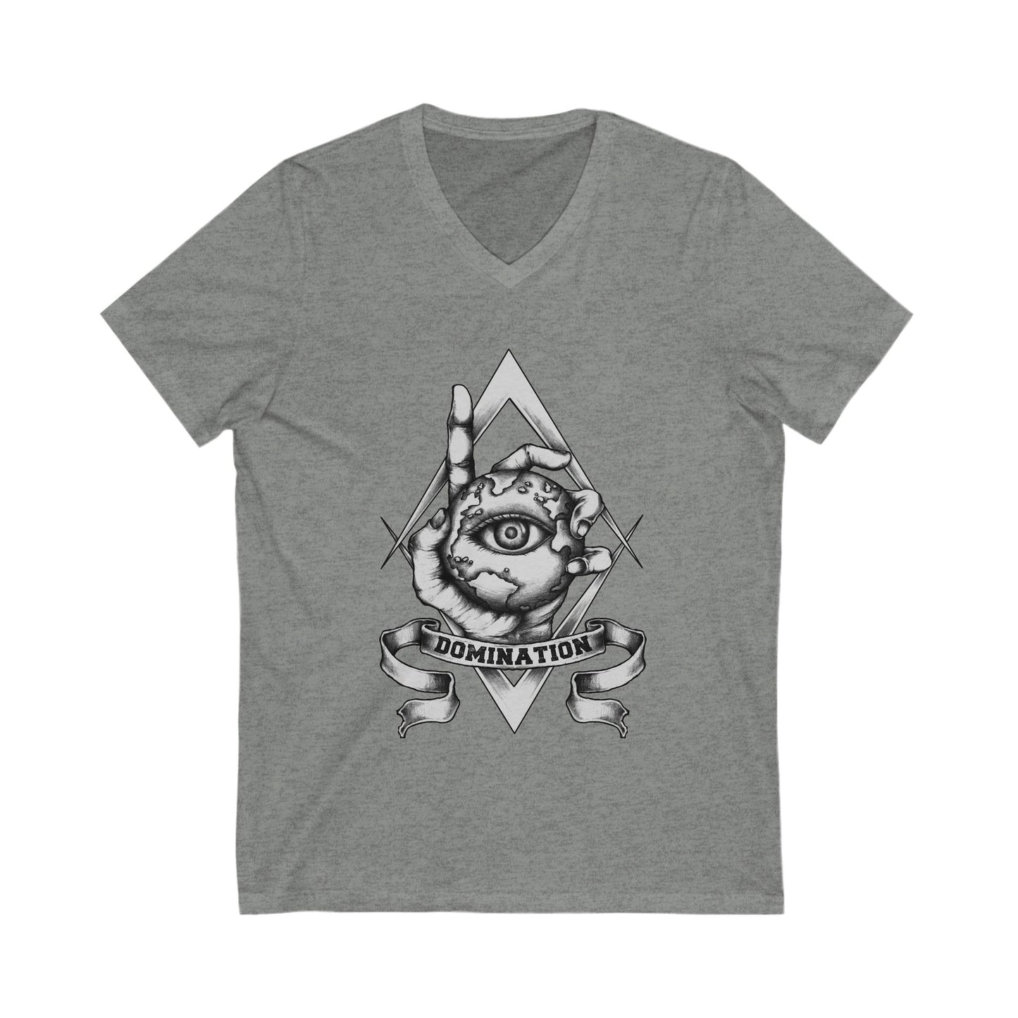 Domination Unisex Short Sleeve V-neck Tshirt