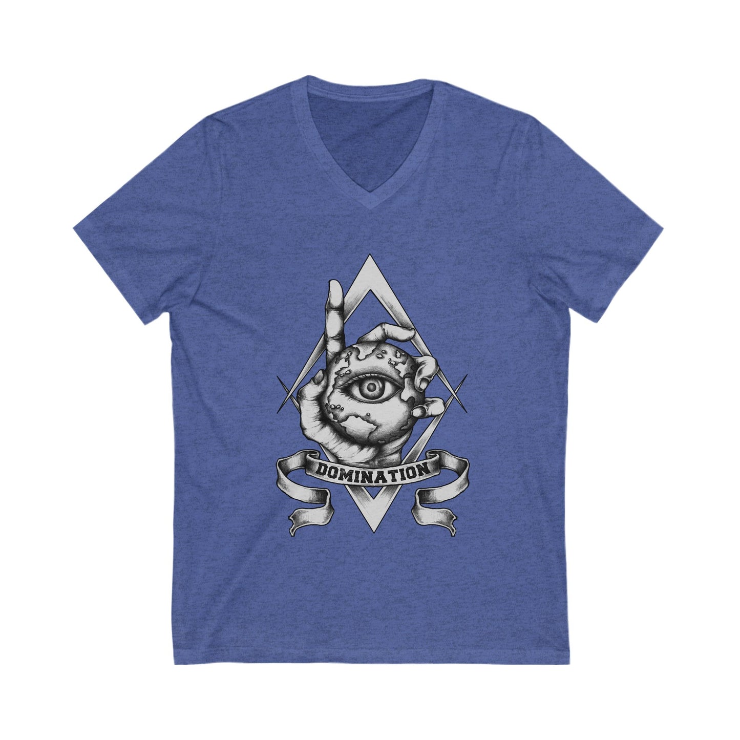 Domination Unisex Short Sleeve V-neck Tshirt