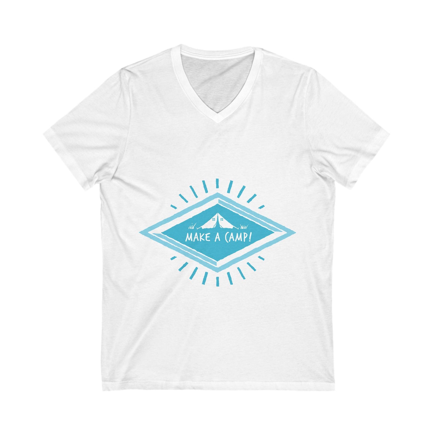 Make A Camp Unisex Short Sleeve V-neck Tshirt