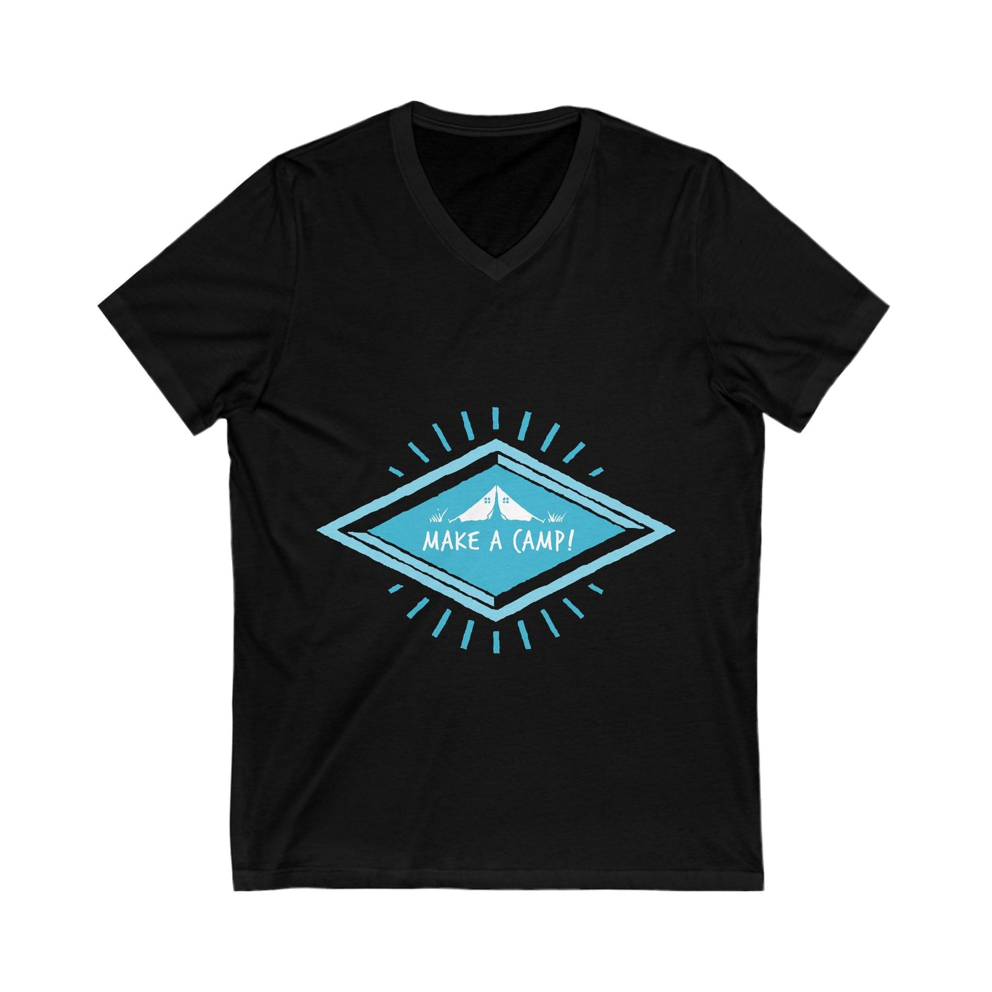 Make A Camp Unisex Short Sleeve V-neck Tshirt