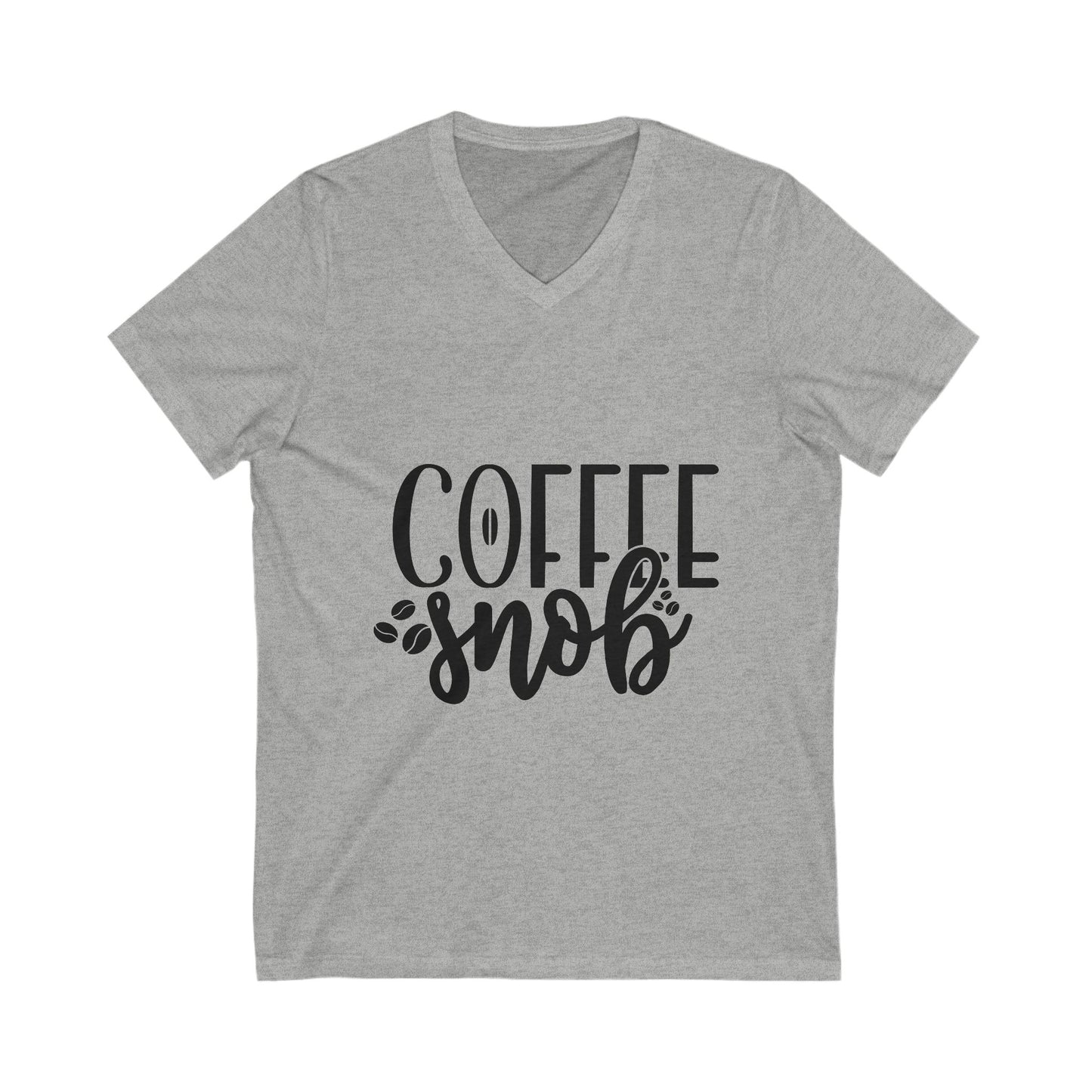 Coffee Snob Unisex Short Sleeve V-neck Tshirt
