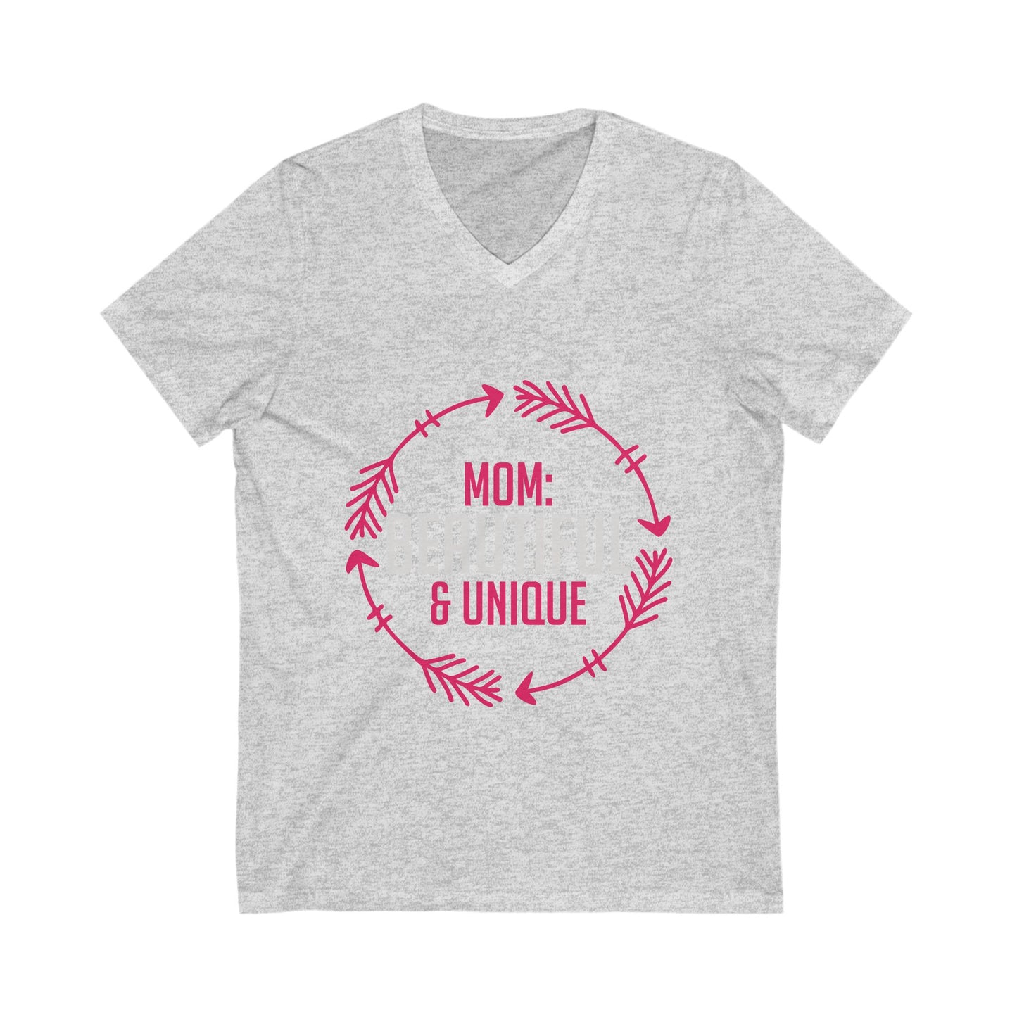 Mom Beautiful And Unique Unisex Short Sleeve V-neck Tshirt