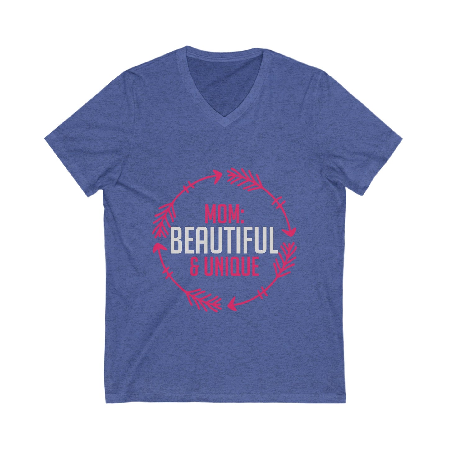 Mom Beautiful And Unique Unisex Short Sleeve V-neck Tshirt