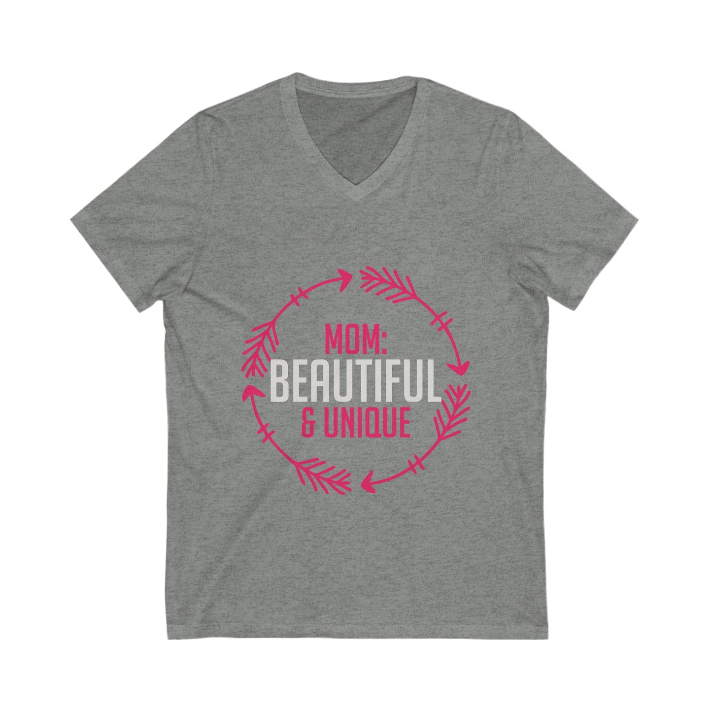 Mom Beautiful And Unique Unisex Short Sleeve V-neck Tshirt