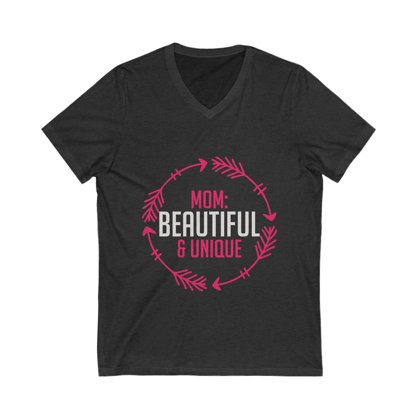 Mom Beautiful And Unique Unisex Short Sleeve V-neck Tshirt