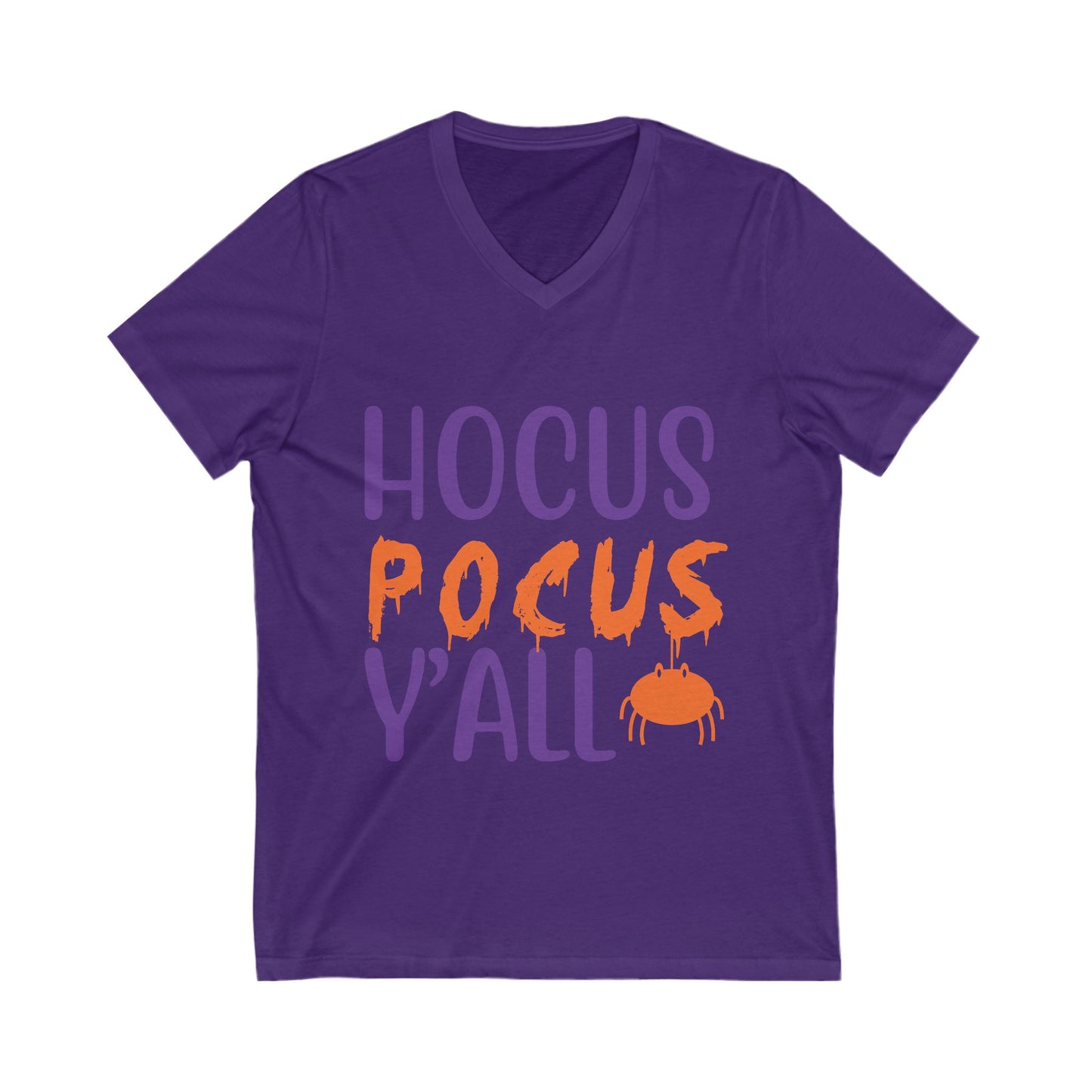 Hocus Pocus Y All Unisex Short Sleeve V-neck Tshirt