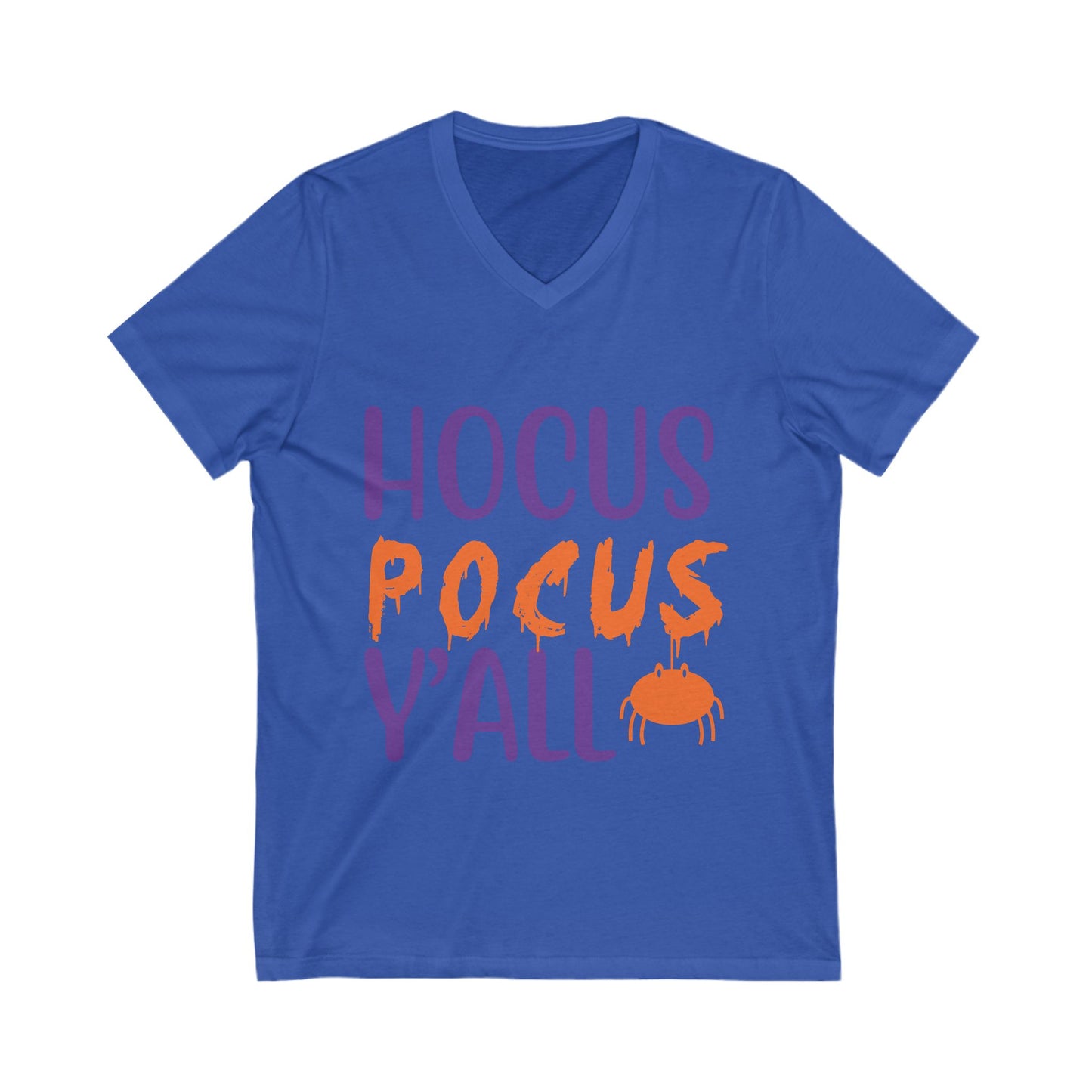 Hocus Pocus Y All Unisex Short Sleeve V-neck Tshirt