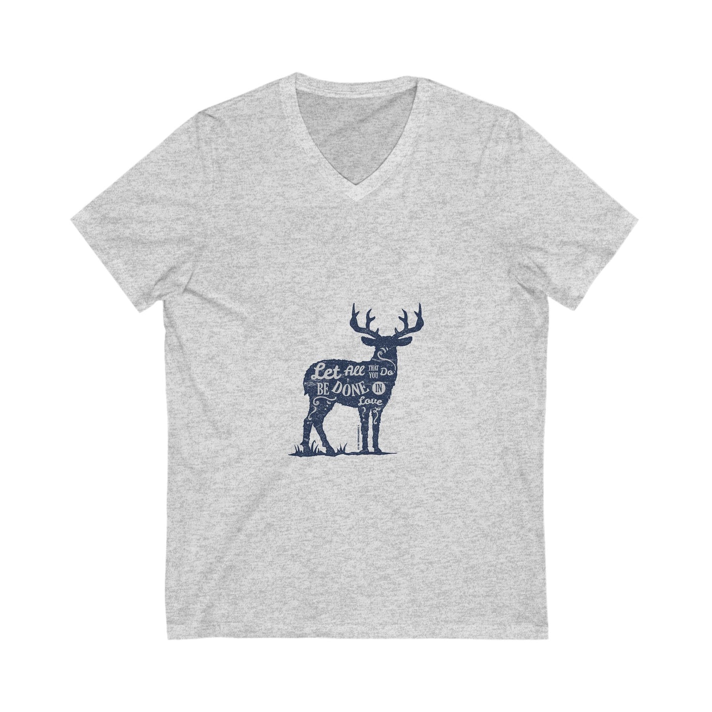 Done In Love Unisex Short Sleeve V-neck Tshirt