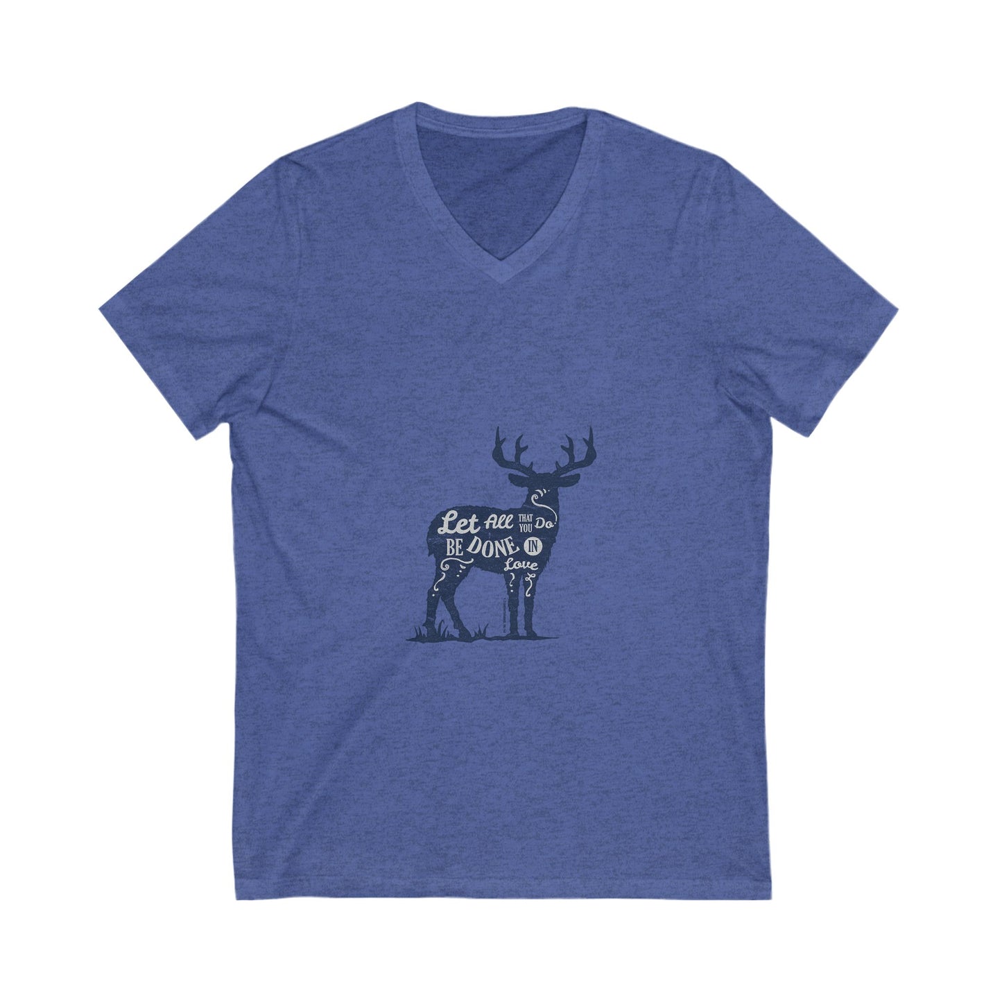 Done In Love Unisex Short Sleeve V-neck Tshirt