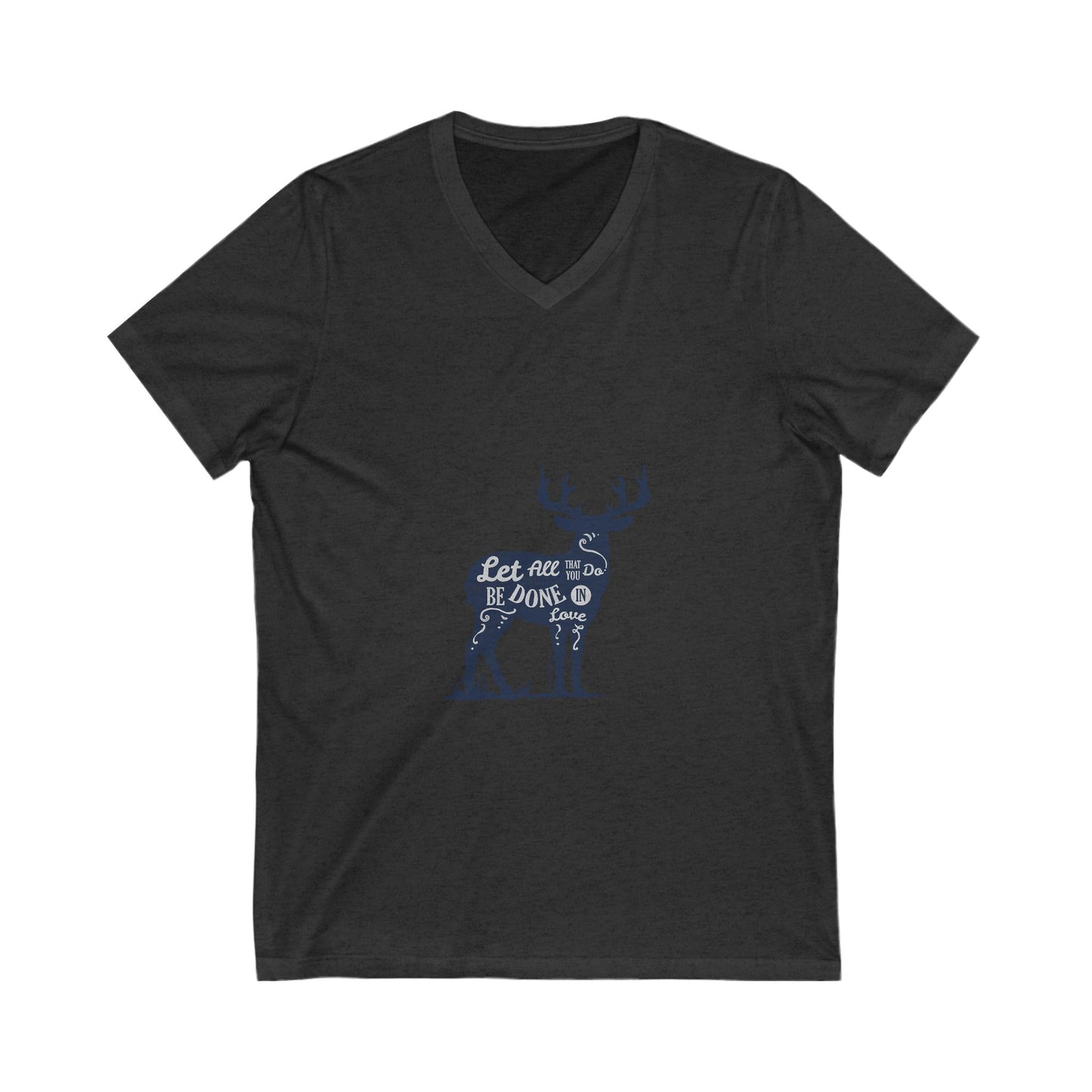 Done In Love Unisex Short Sleeve V-neck Tshirt