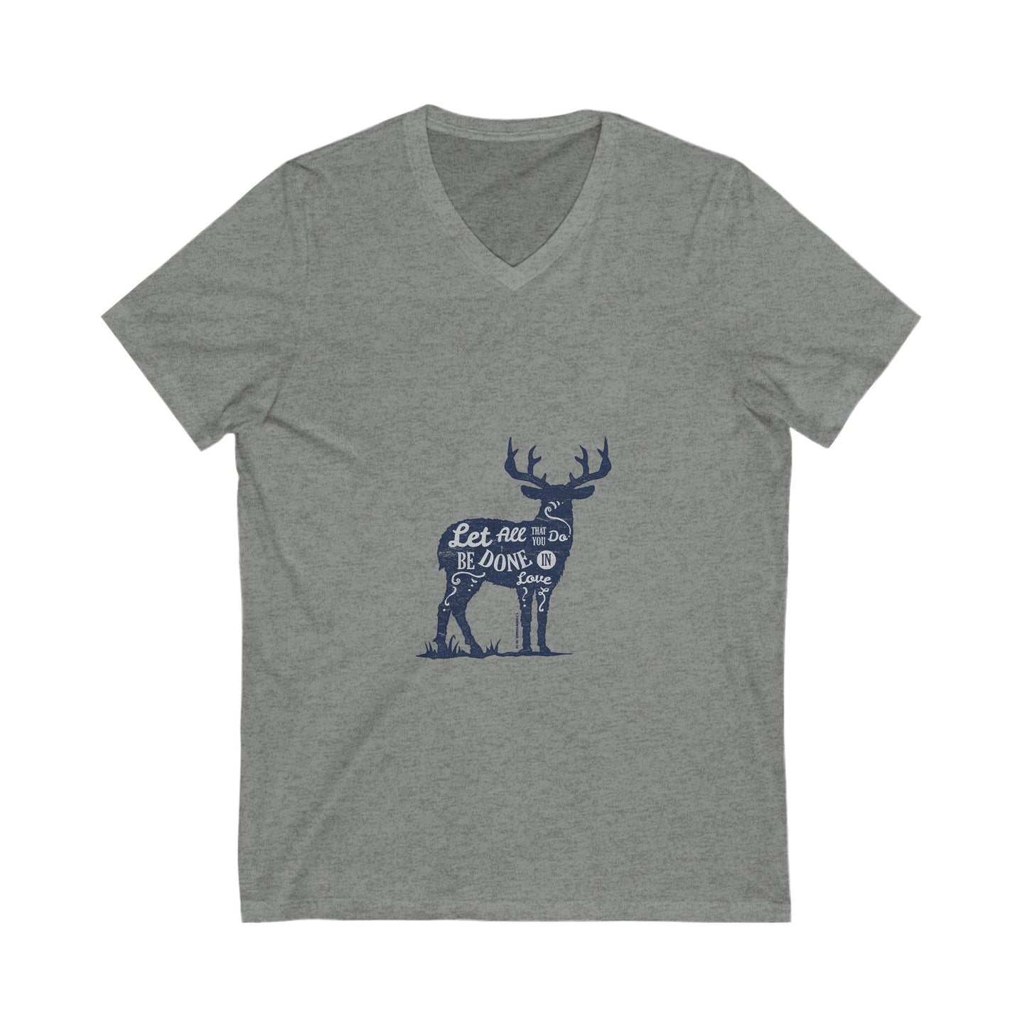 Done In Love Unisex Short Sleeve V-neck Tshirt