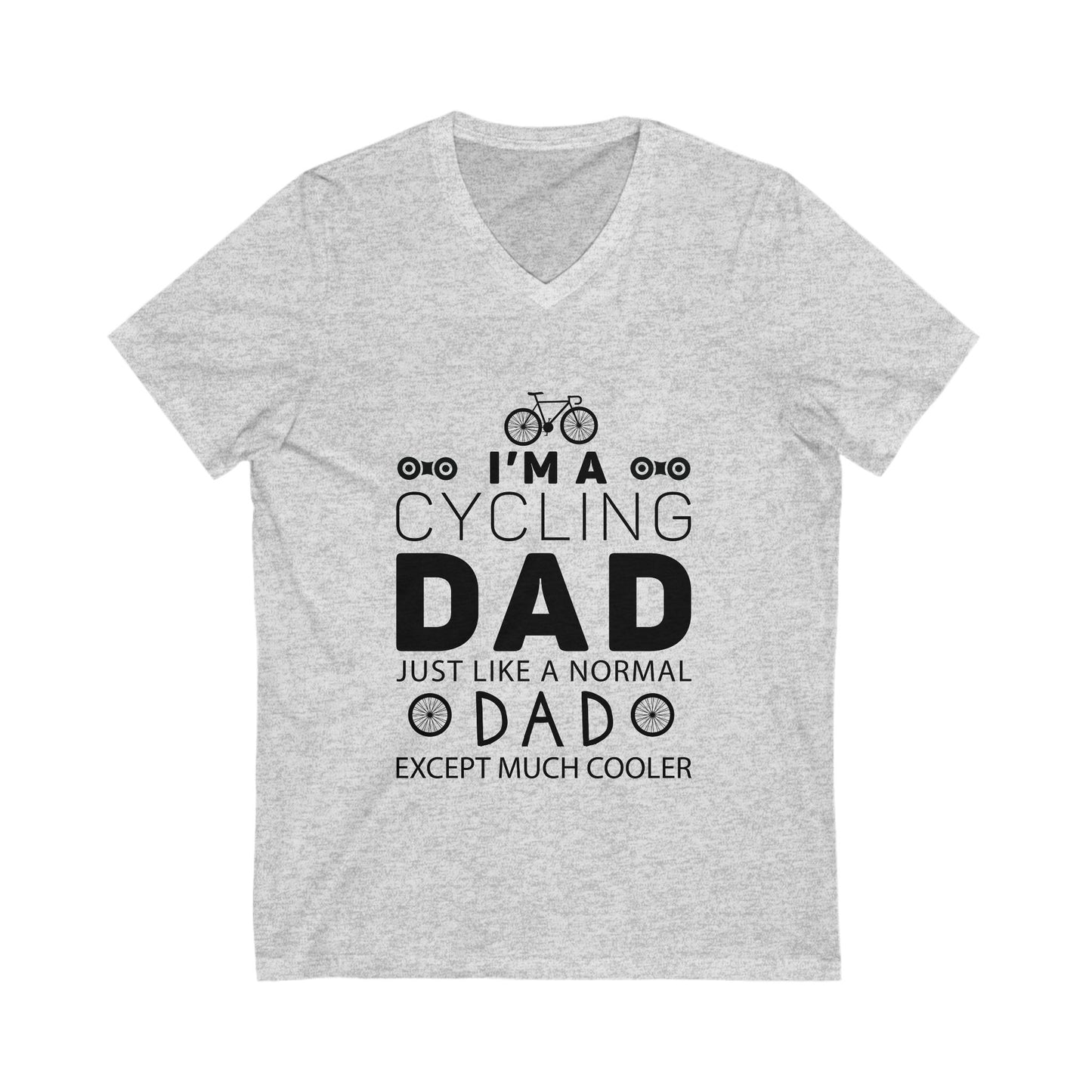 I'M A Cycling Dad Unisex Short Sleeve V-neck Tshirt