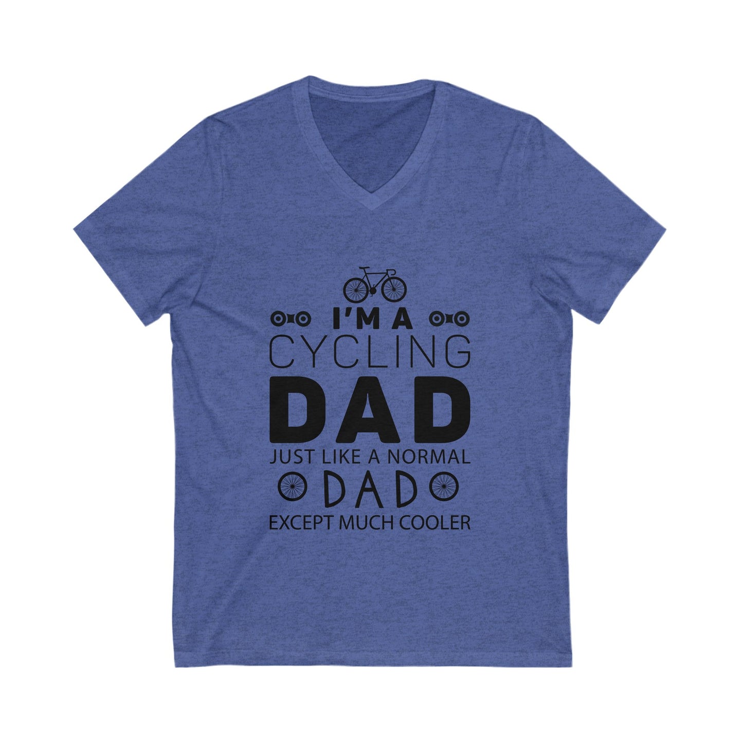 I'M A Cycling Dad Unisex Short Sleeve V-neck Tshirt