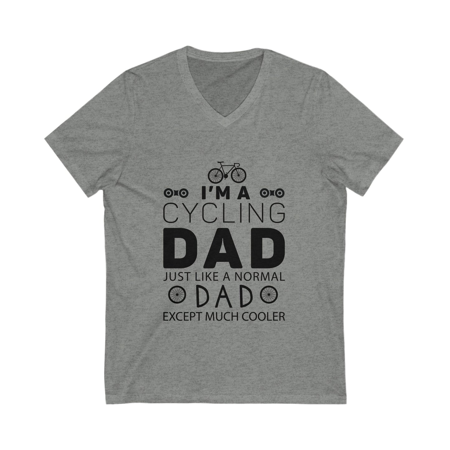 I'M A Cycling Dad Unisex Short Sleeve V-neck Tshirt