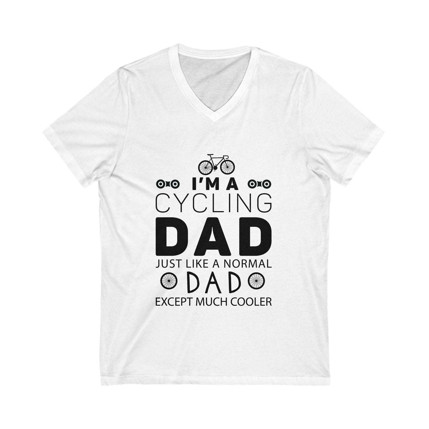 I'M A Cycling Dad Unisex Short Sleeve V-neck Tshirt