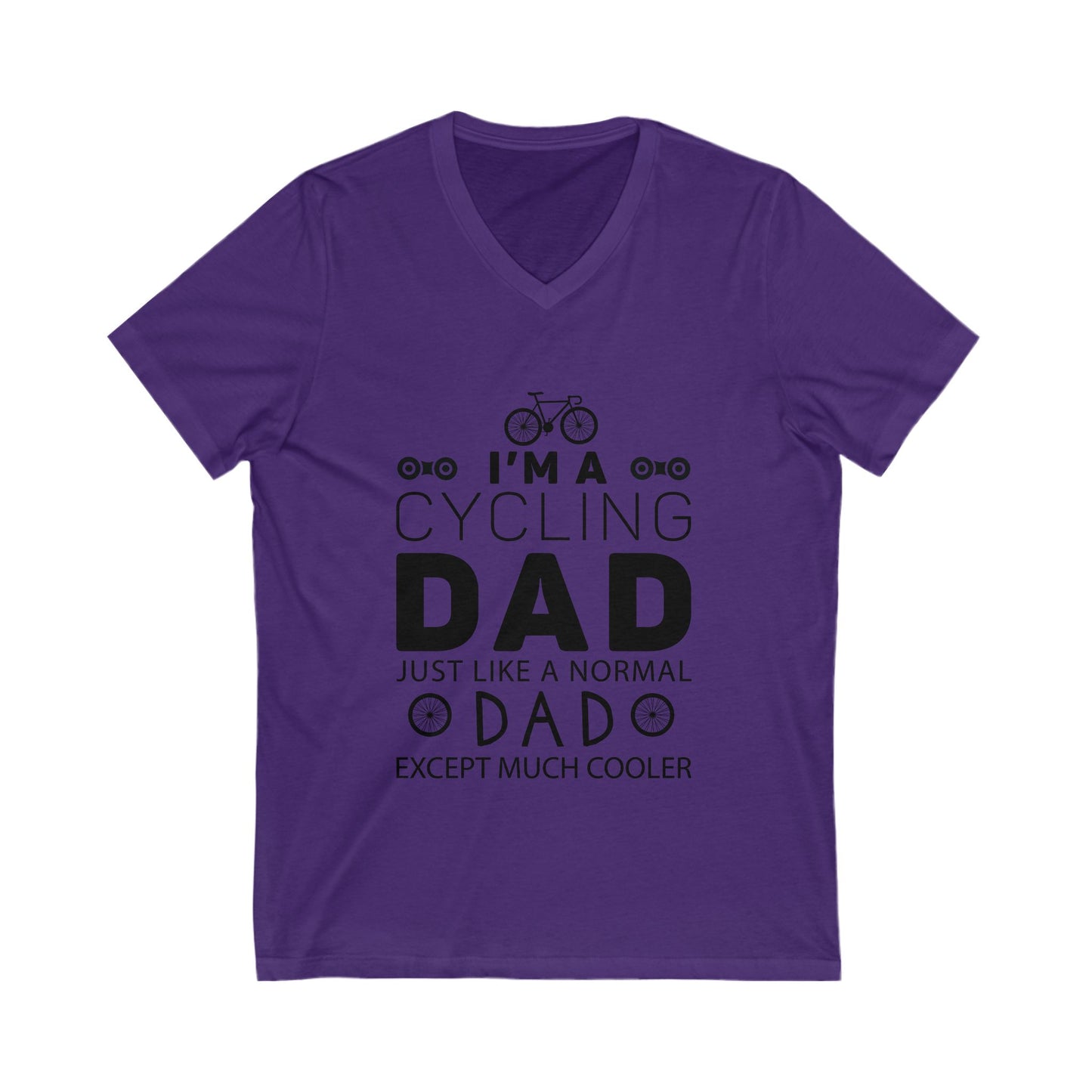 I'M A Cycling Dad Unisex Short Sleeve V-neck Tshirt