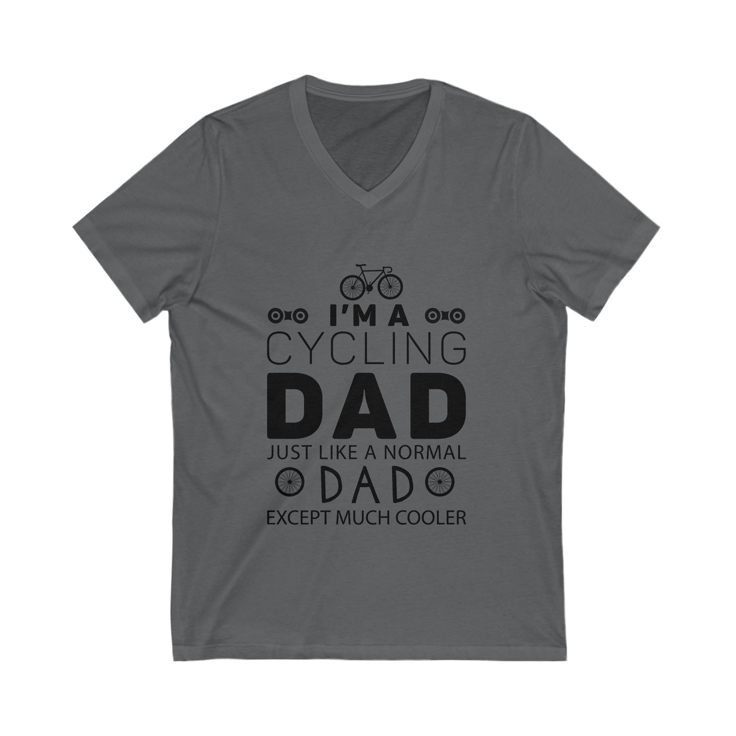 I'M A Cycling Dad Unisex Short Sleeve V-neck Tshirt