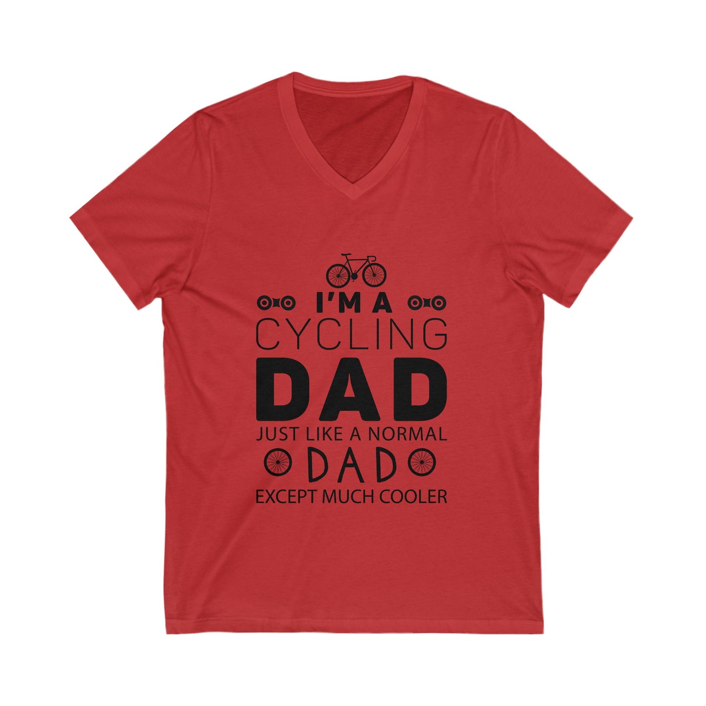 I'M A Cycling Dad Unisex Short Sleeve V-neck Tshirt