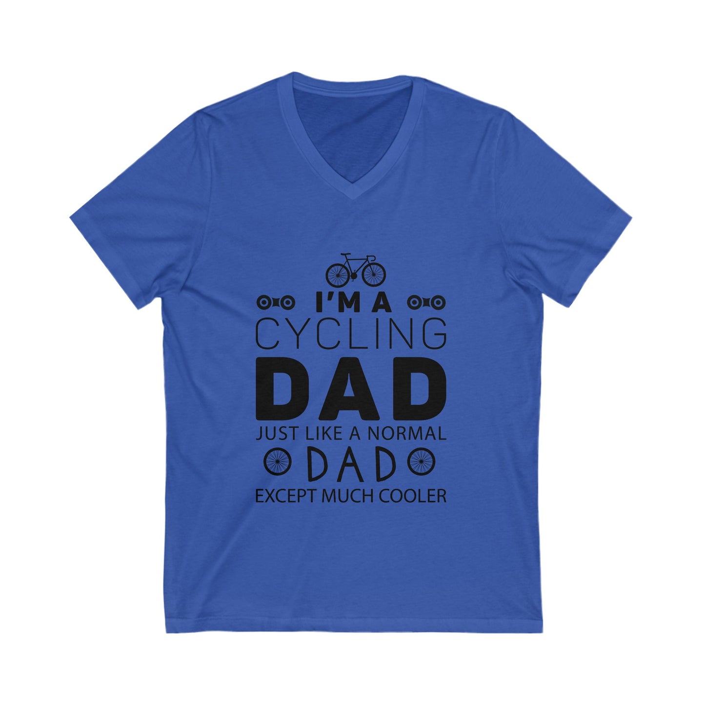I'M A Cycling Dad Unisex Short Sleeve V-neck Tshirt