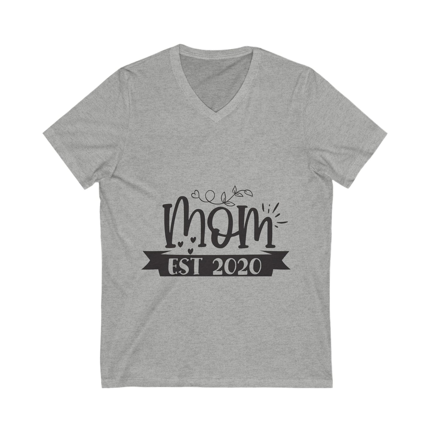 Mom Est 2020-01 Unisex Short Sleeve V-neck Tshirt