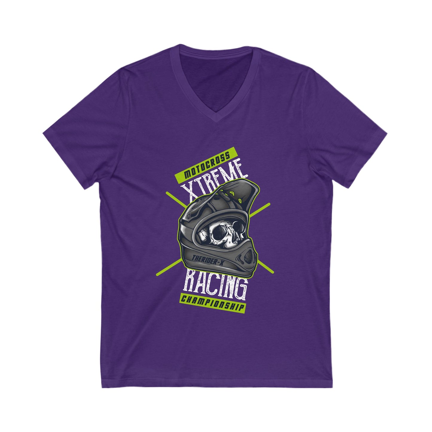 Motocross Unisex Short Sleeve V-neck Tshirt