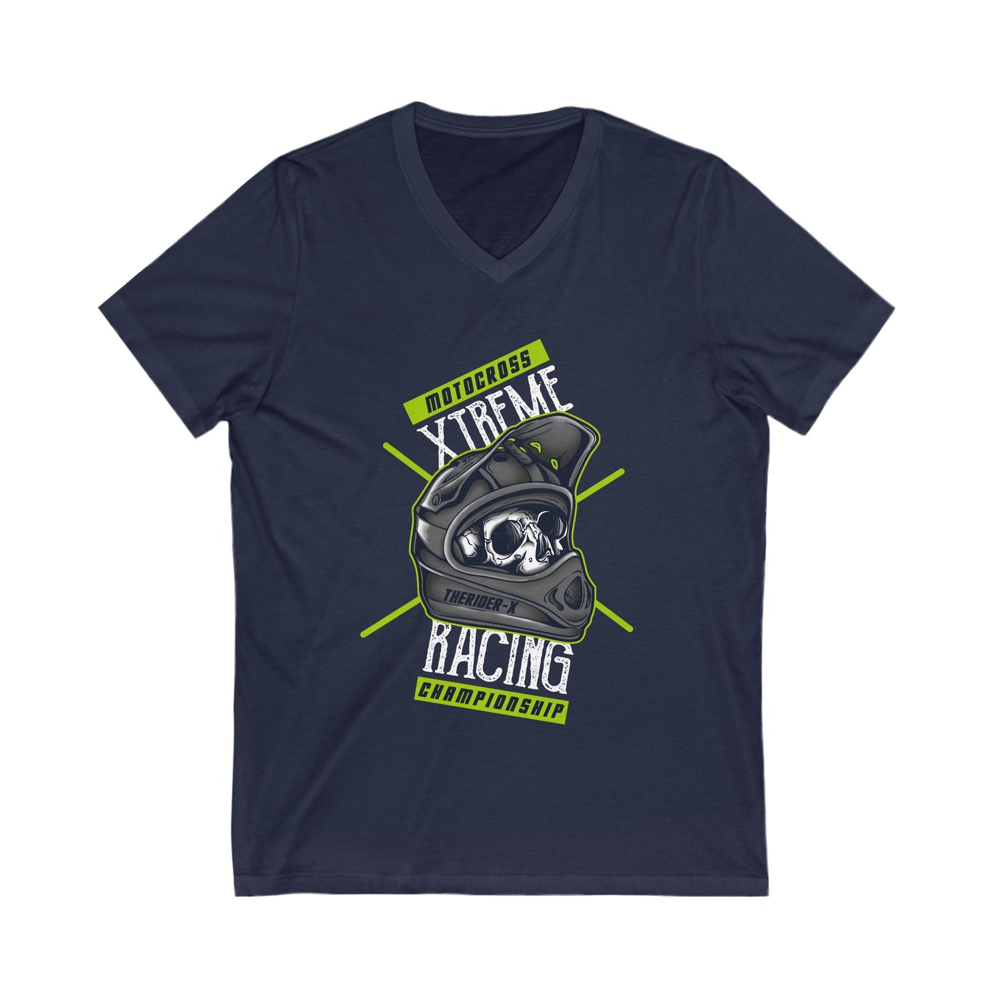 Motocross Unisex Short Sleeve V-neck Tshirt
