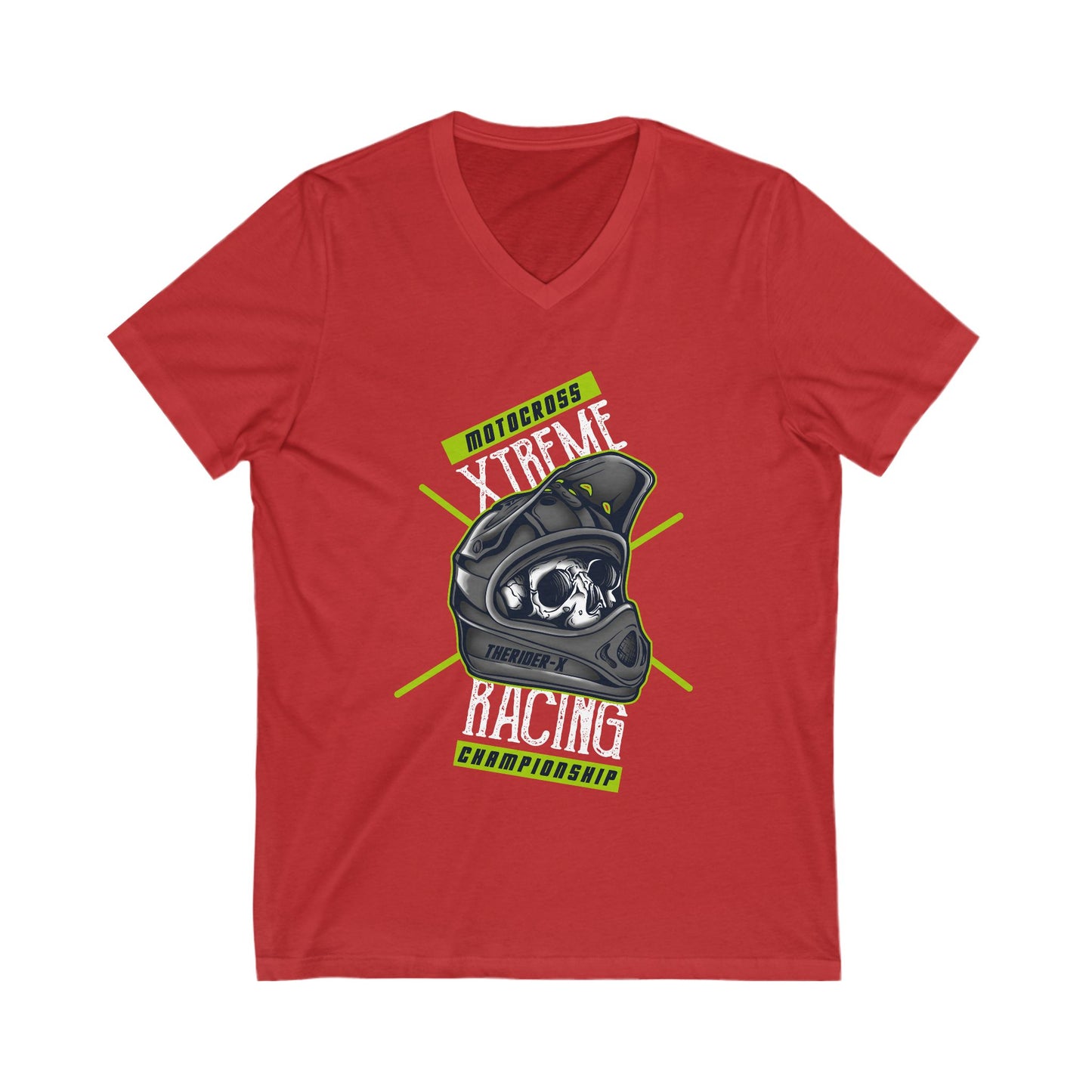 Motocross Unisex Short Sleeve V-neck Tshirt