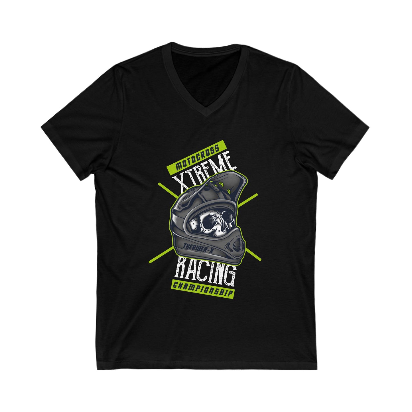 Motocross Unisex Short Sleeve V-neck Tshirt