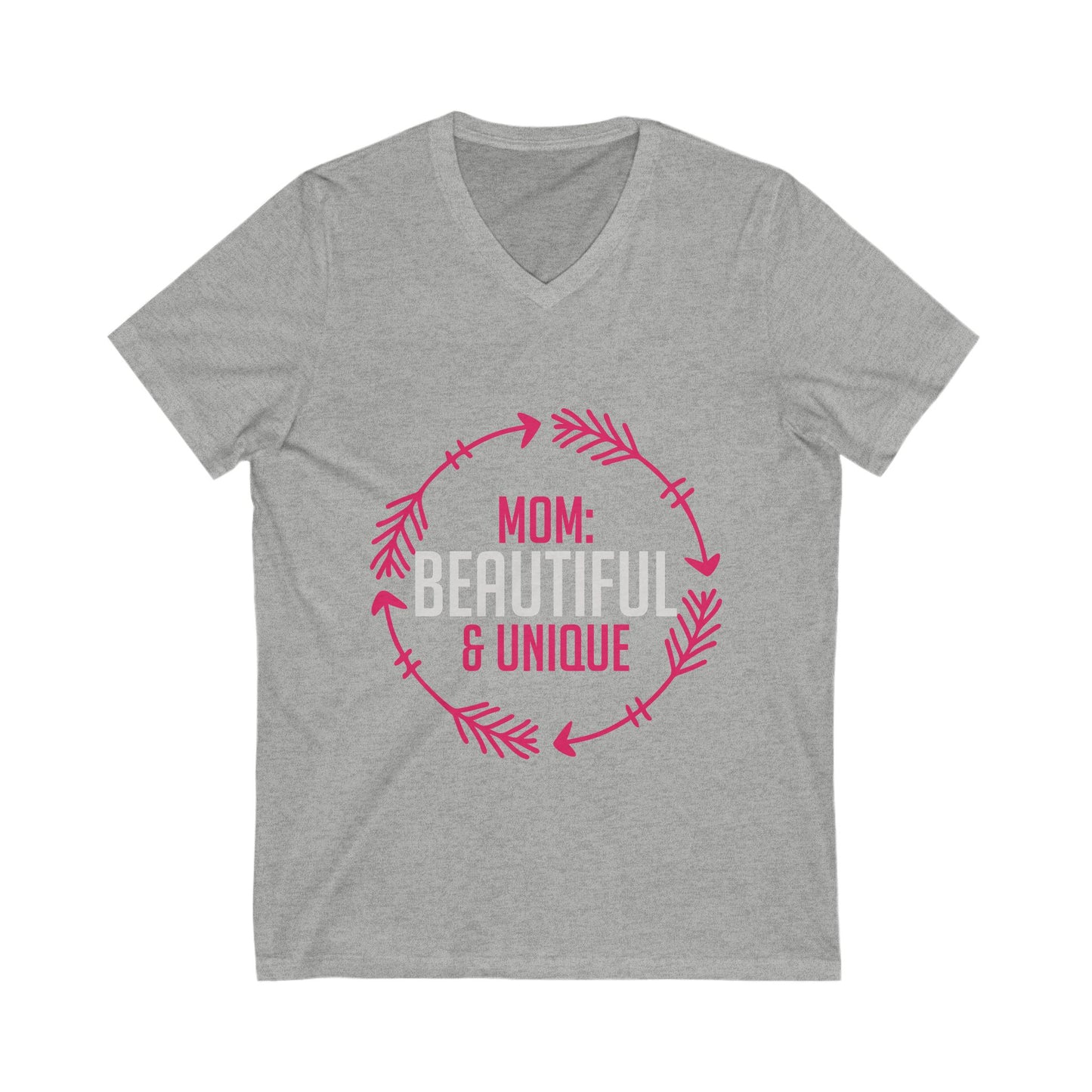 Mom Beautiful And Unique Unisex Short Sleeve V-neck Tshirt
