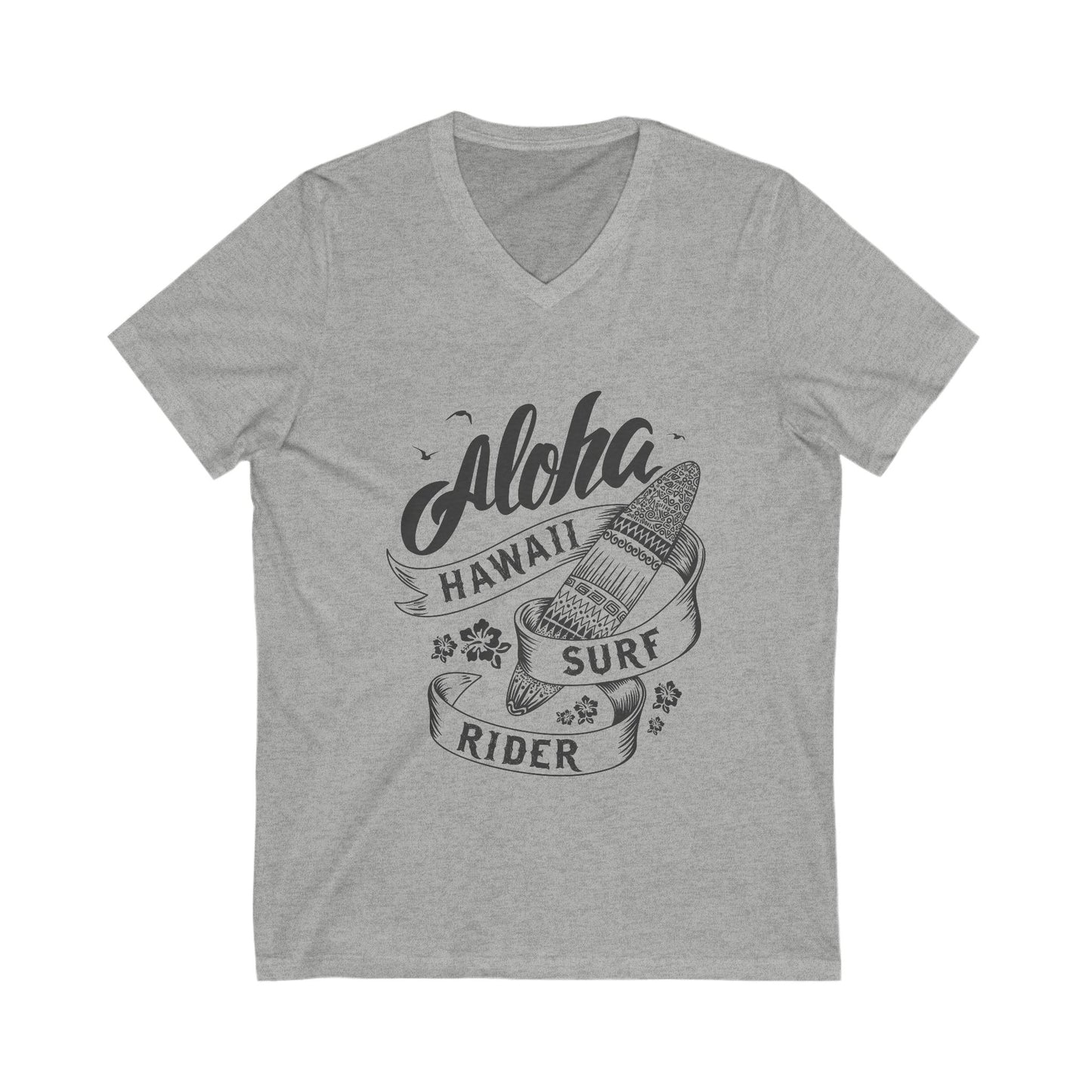 Hawaii Surf Rider Unisex Short Sleeve V-neck Tshirt