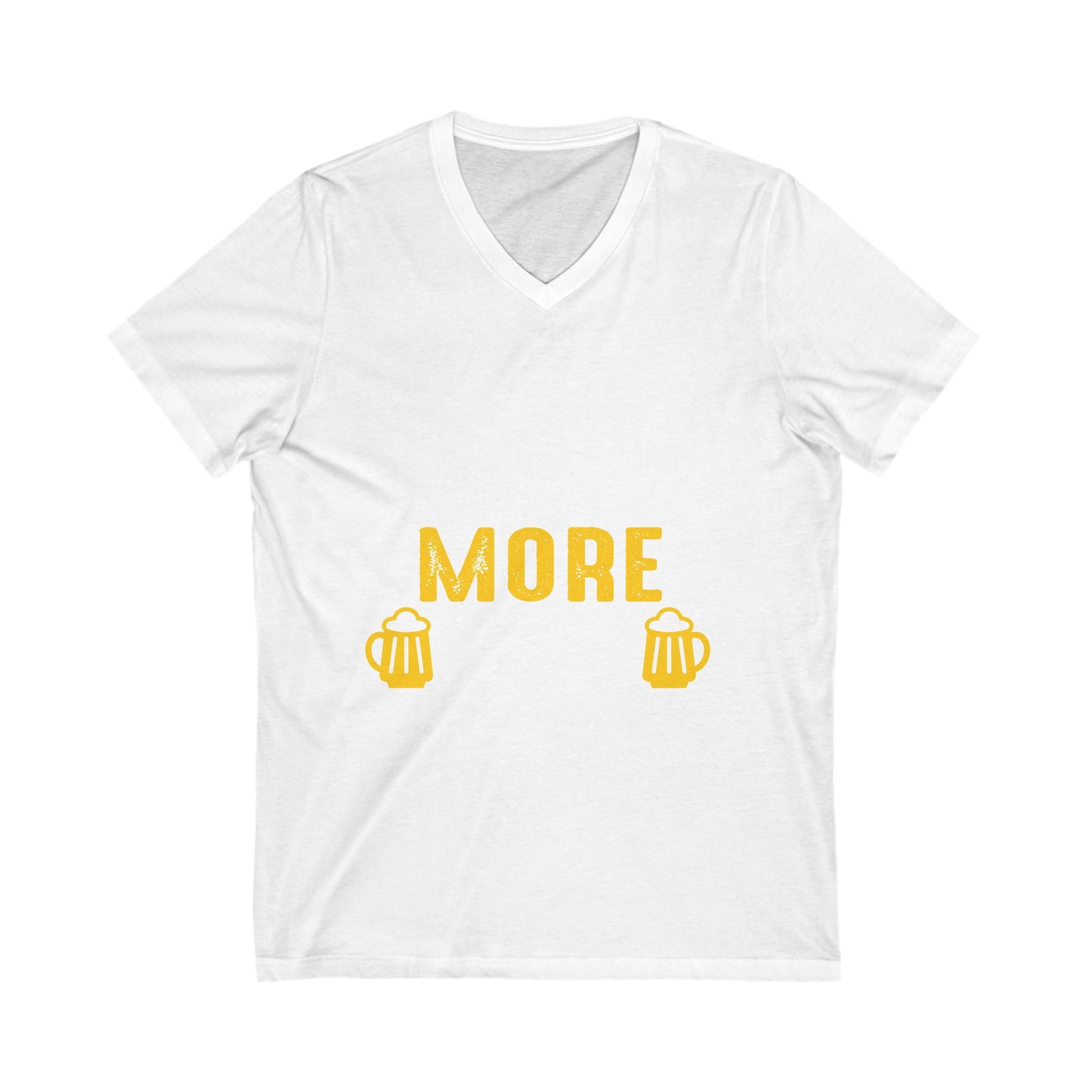 Eat More Beer Unisex Short Sleeve V-neck Tshirt