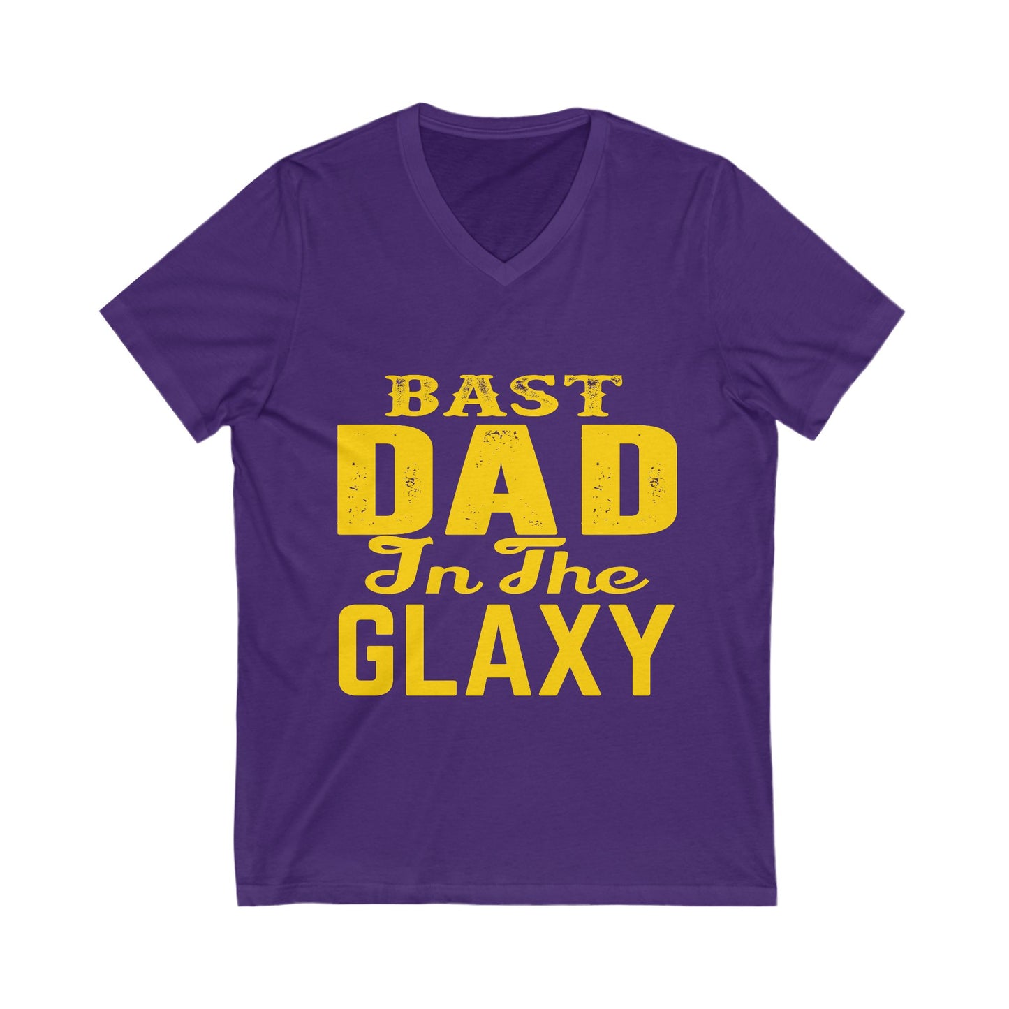 Bast Dad in the Galaxy V-Neck Tee - Perfect Father's Day Gift