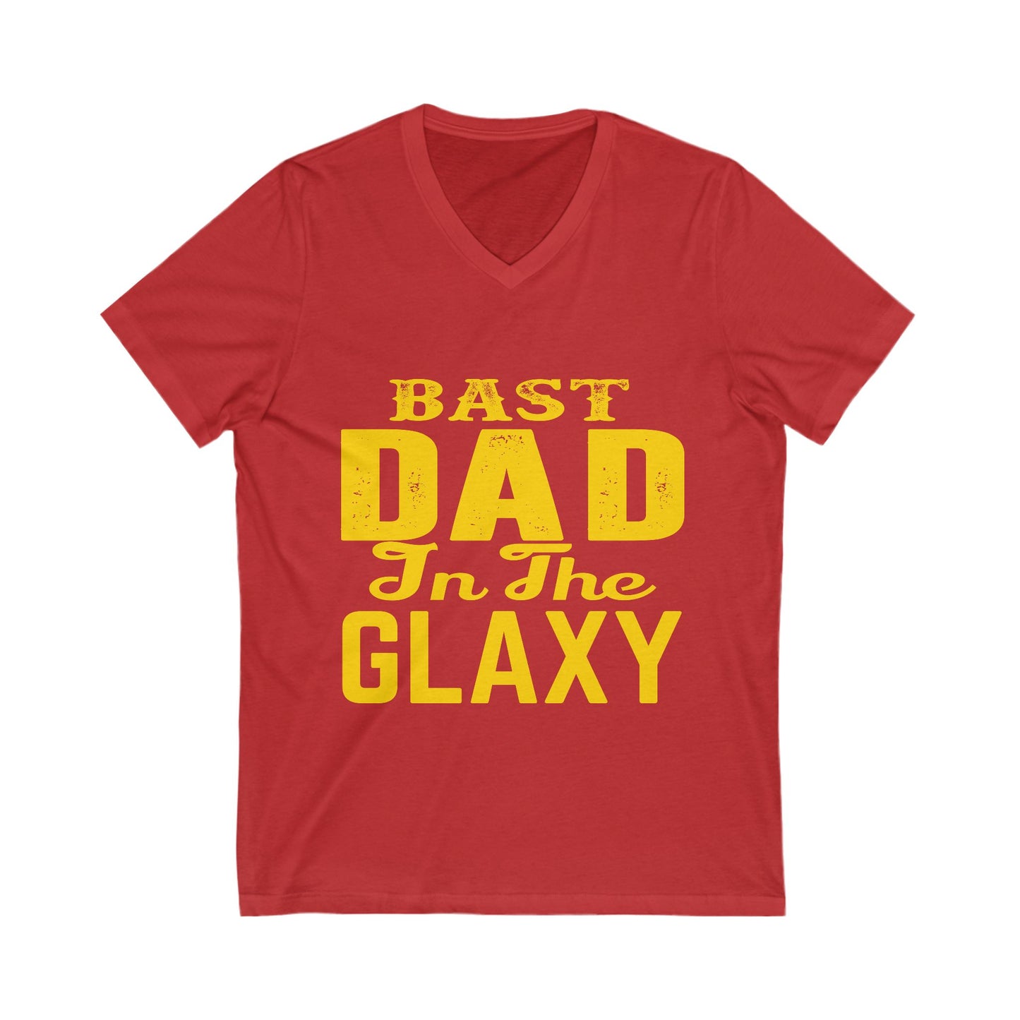 Bast Dad in the Galaxy V-Neck Tee - Perfect Father's Day Gift