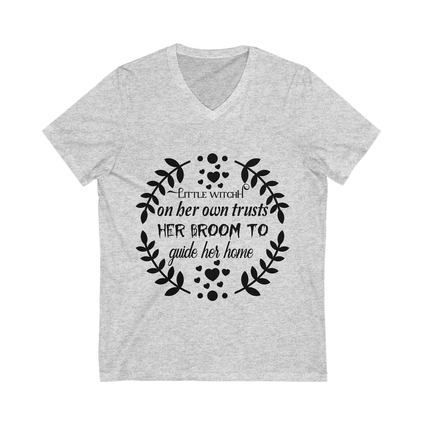 Little Witch Unisex Short Sleeve V-neck Tshirt