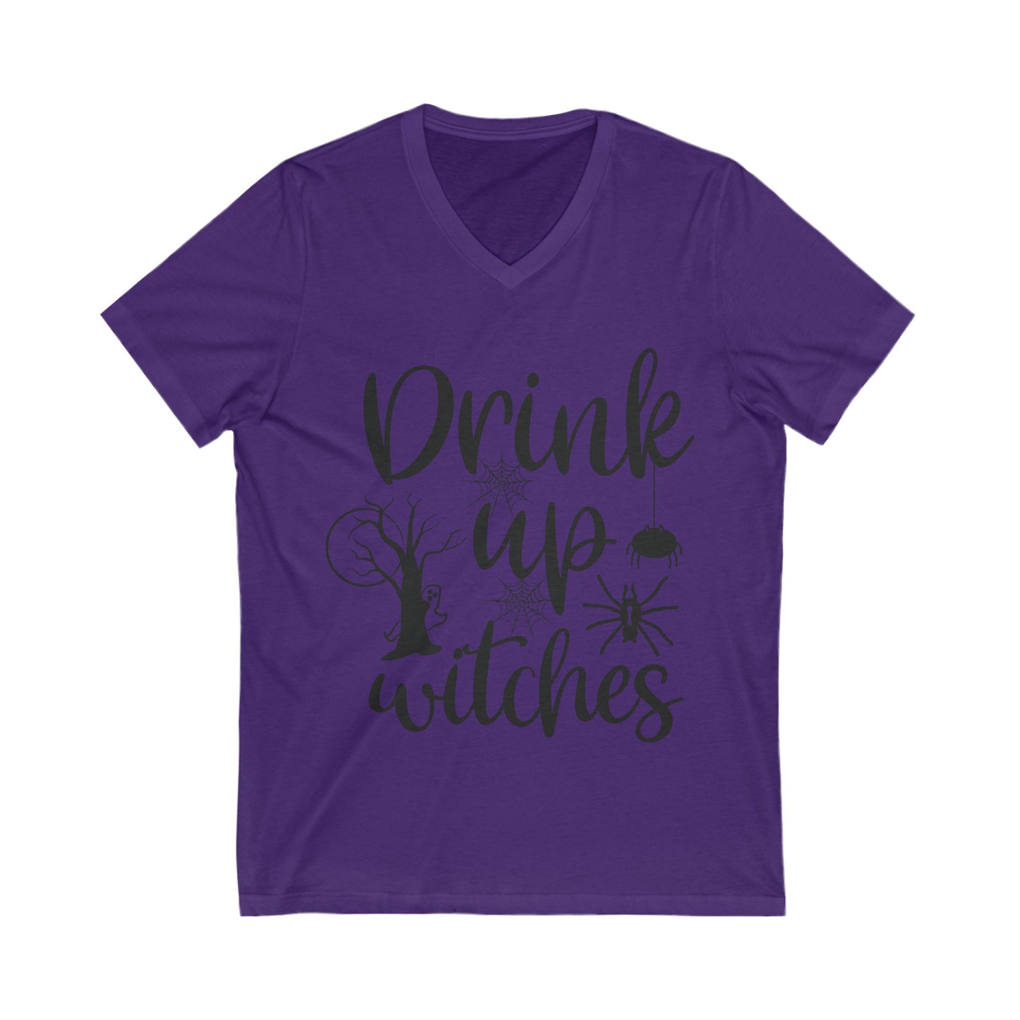 Drink Up Witches Unisex Short Sleeve V-neck Tshirt
