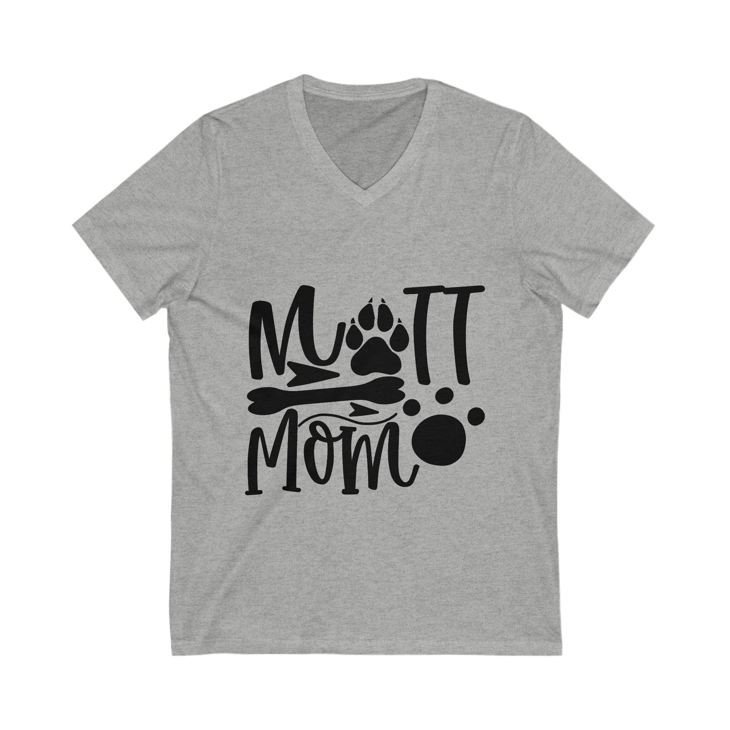 Mutt Mom Unisex Short Sleeve V-neck Tshirt