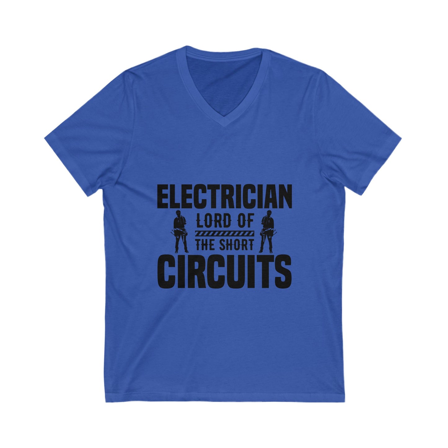Electrician Lord Of The Shot Circuits Unisex Short Sleeve V-neck Tshirt