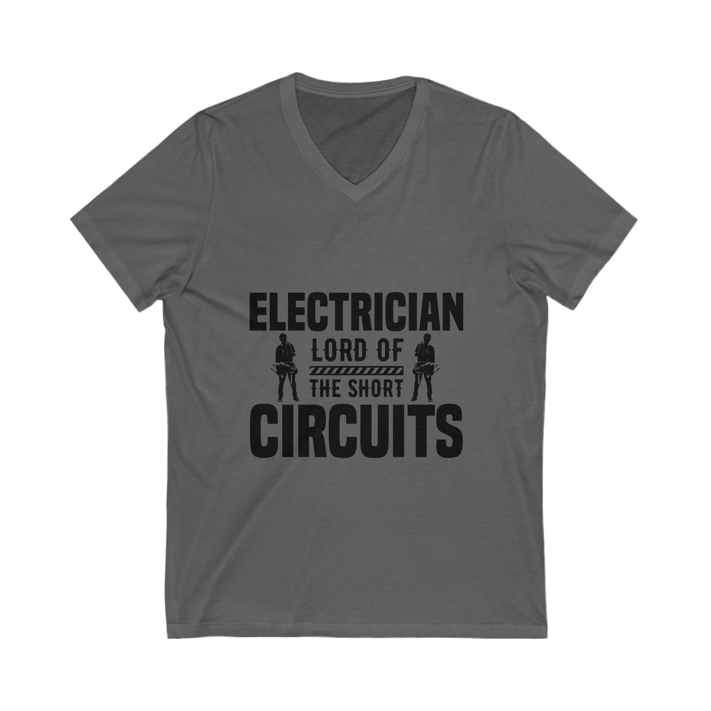 Electrician Lord Of The Shot Circuits Unisex Short Sleeve V-neck Tshirt