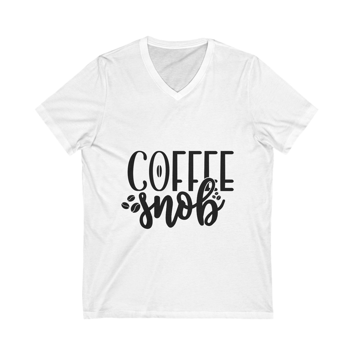Coffee Snob Unisex Short Sleeve V-neck Tshirt