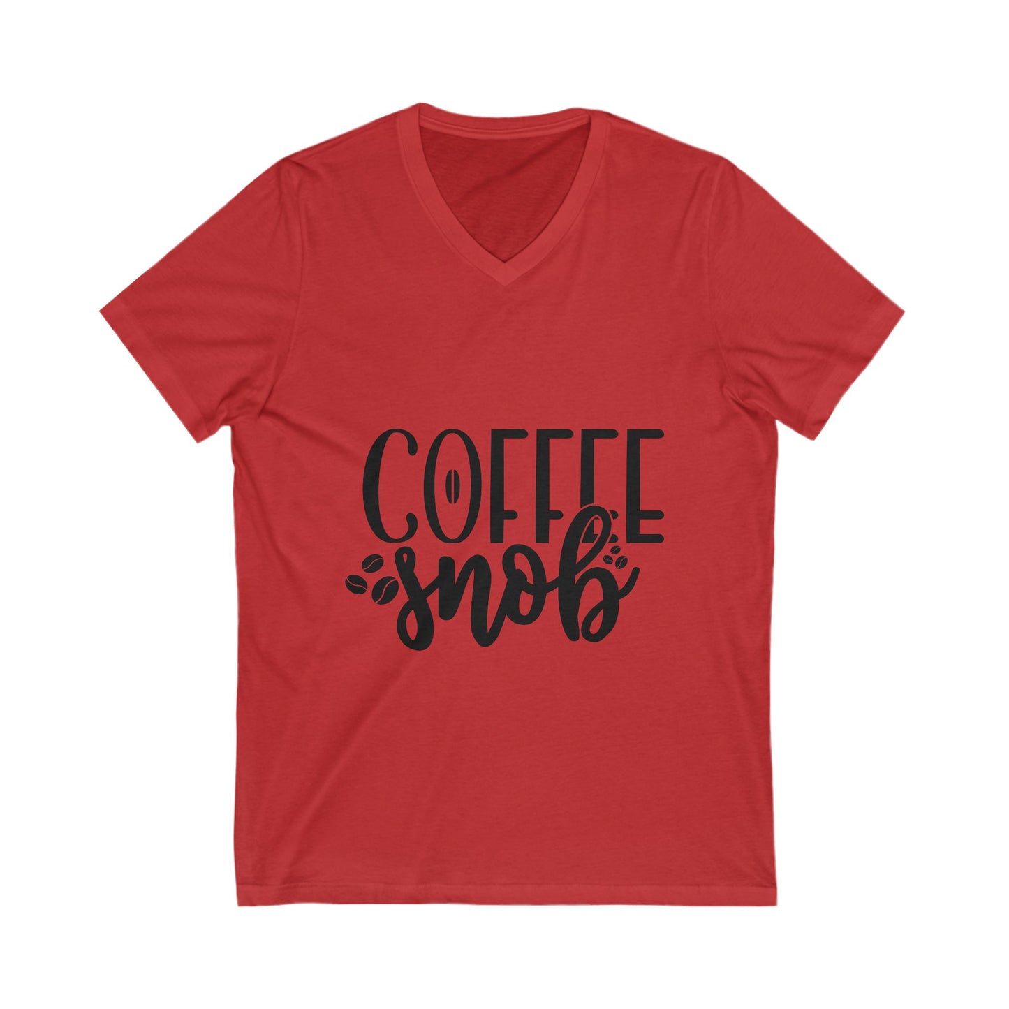 Coffee Snob Unisex Short Sleeve V-neck Tshirt