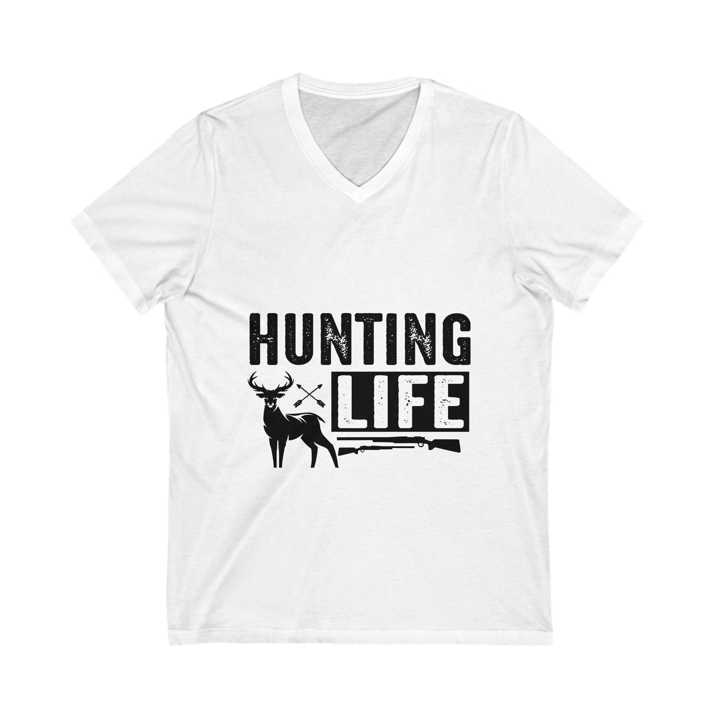Hunting Is Life Unisex Short Sleeve V-neck Tshirt
