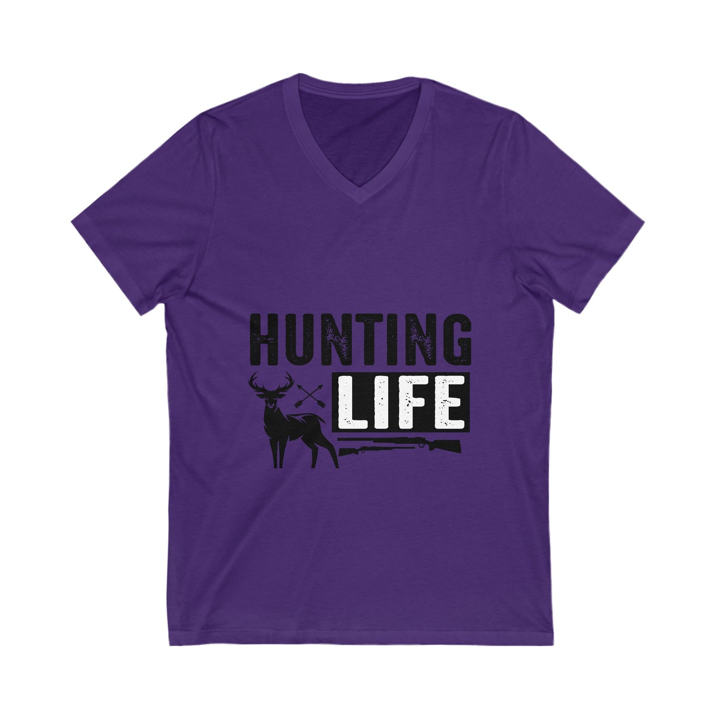 Hunting Is Life Unisex Short Sleeve V-neck Tshirt