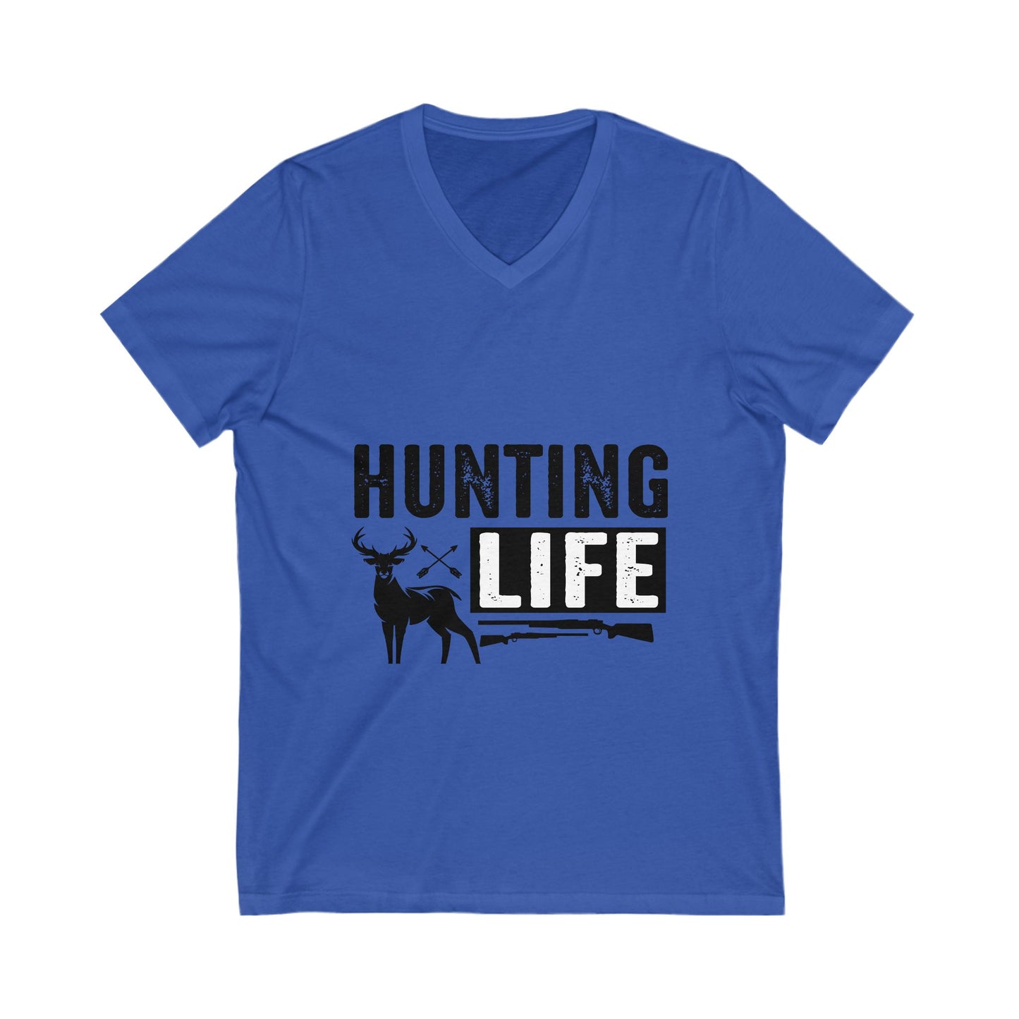 Hunting Is Life Unisex Short Sleeve V-neck Tshirt