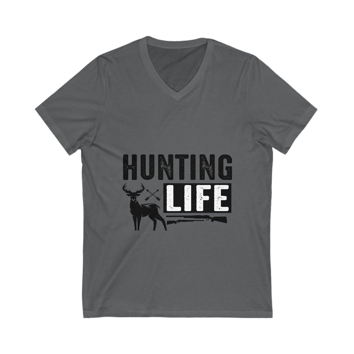 Hunting Is Life Unisex Short Sleeve V-neck Tshirt