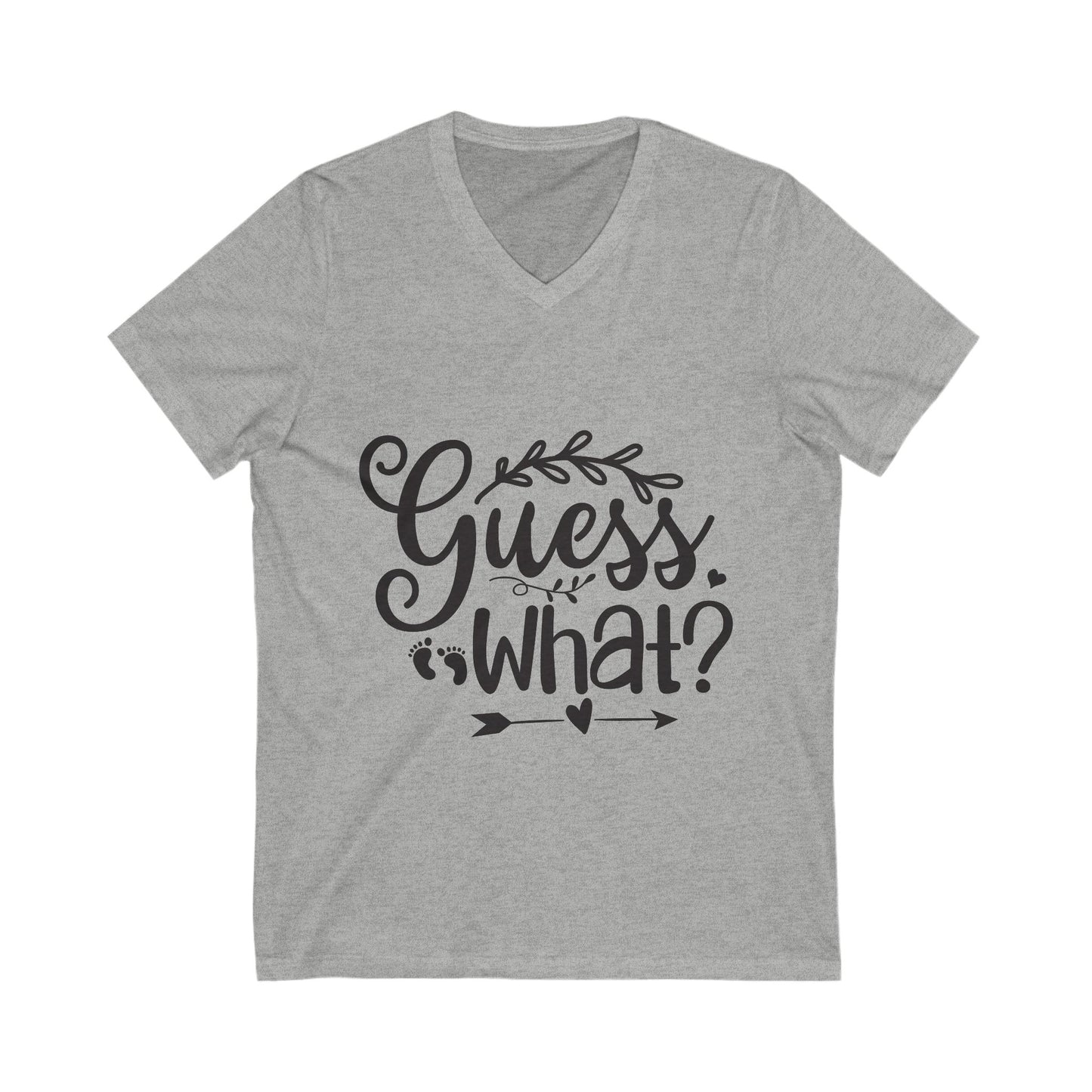 Guess What Unisex Short Sleeve V-neck Tshirt