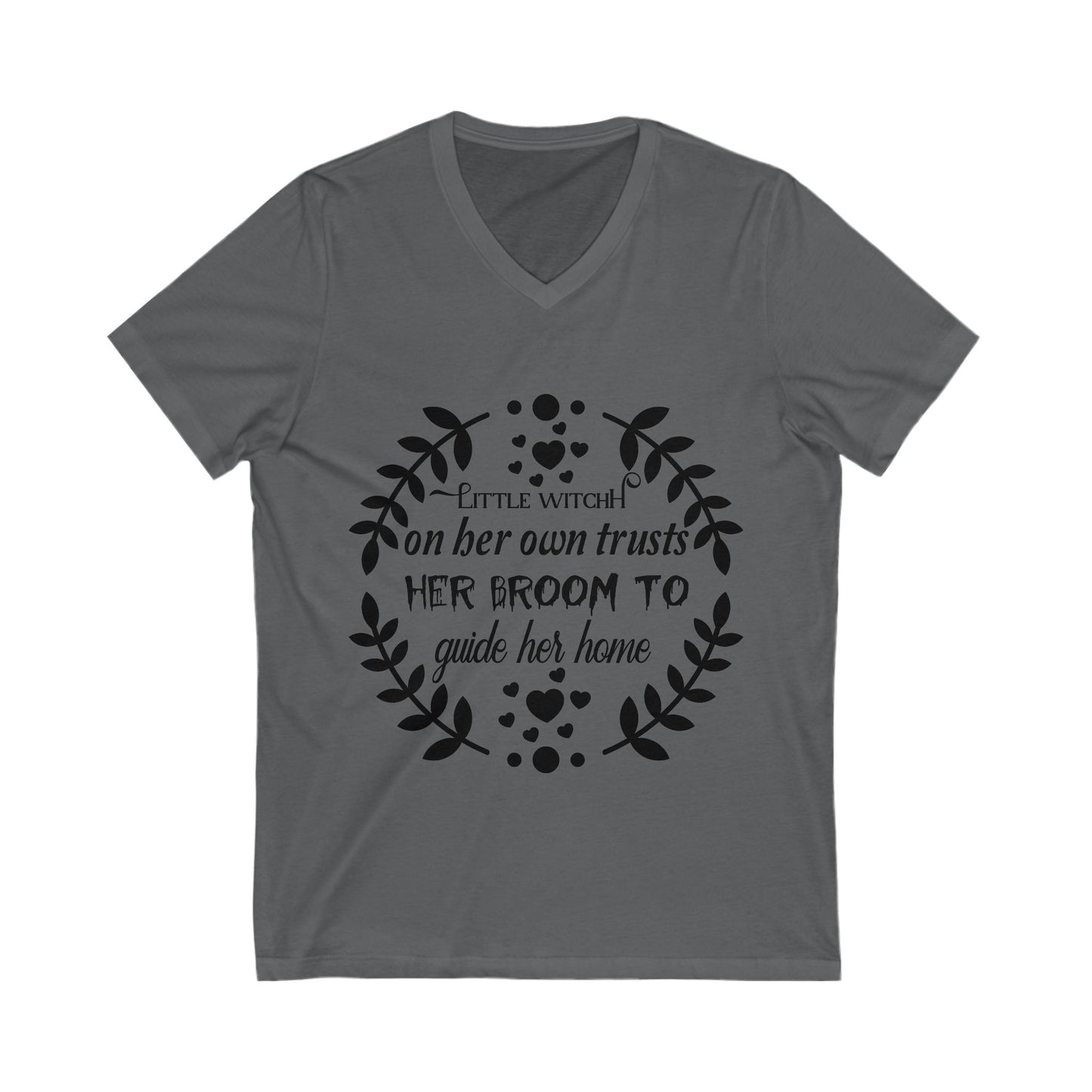 Little Witch Unisex Short Sleeve V-neck Tshirt