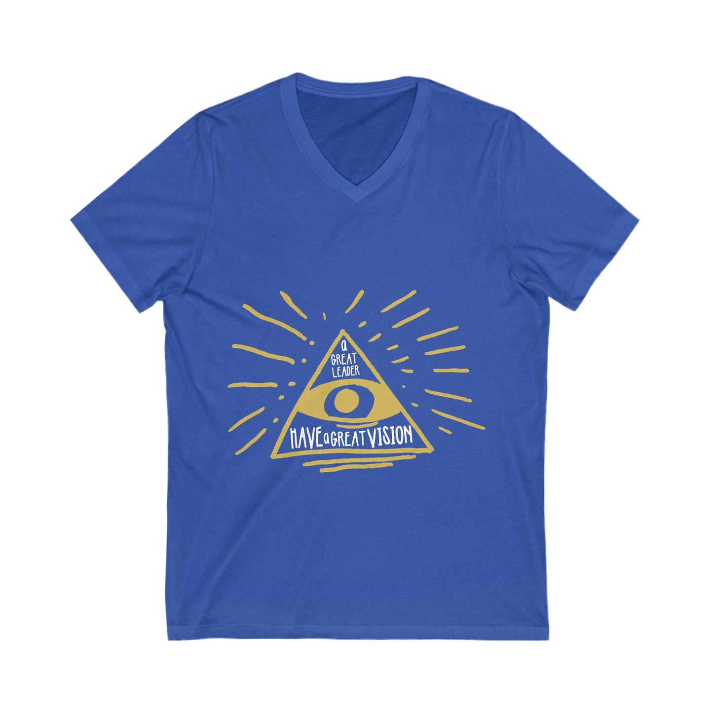 Great Leader, Great Vision Unisex Short Sleeve V-neck Tshirt